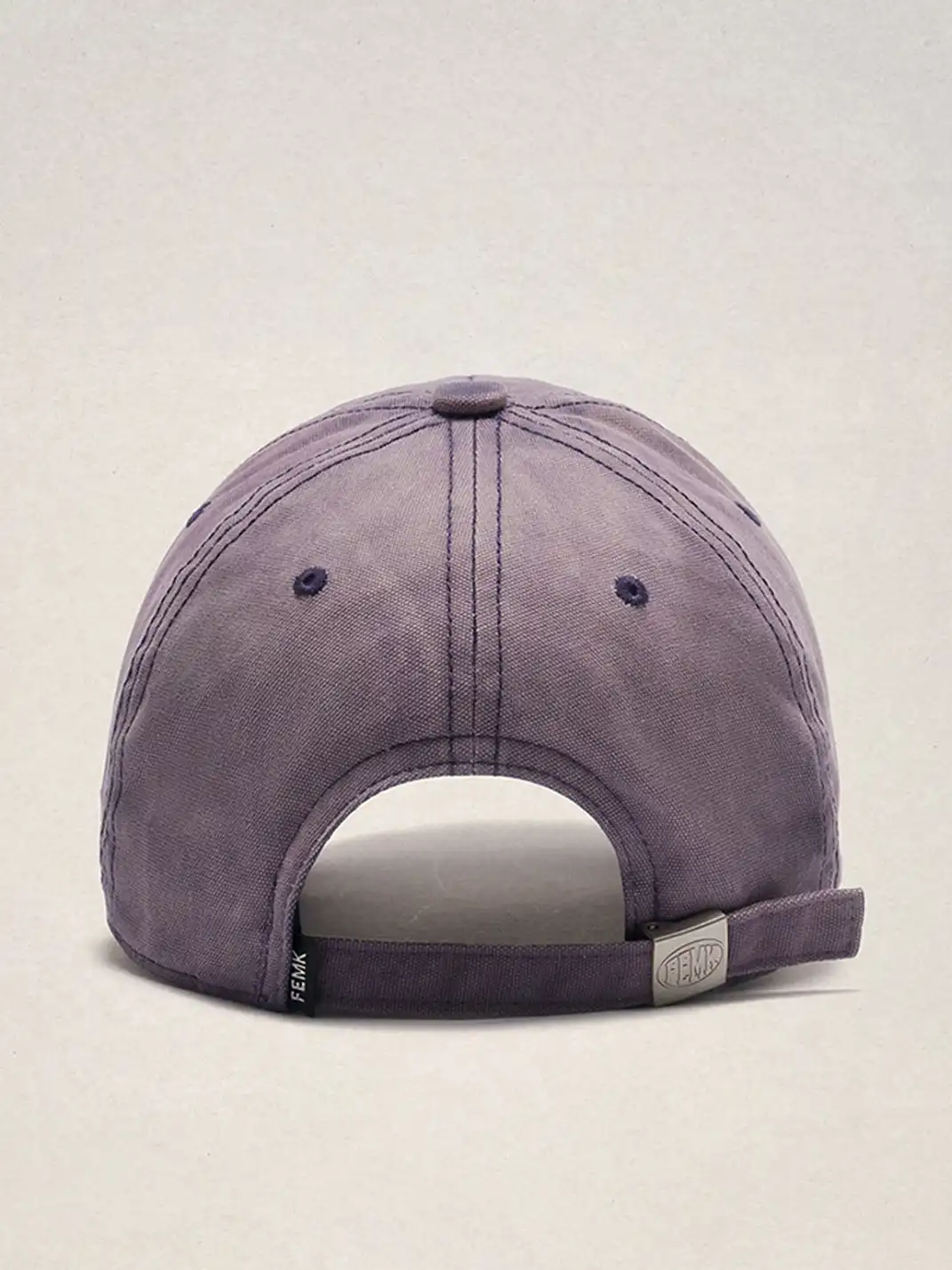 FLEAMARKET | "STOLEN" Stitchwork Curve Brim Cap-Purple
