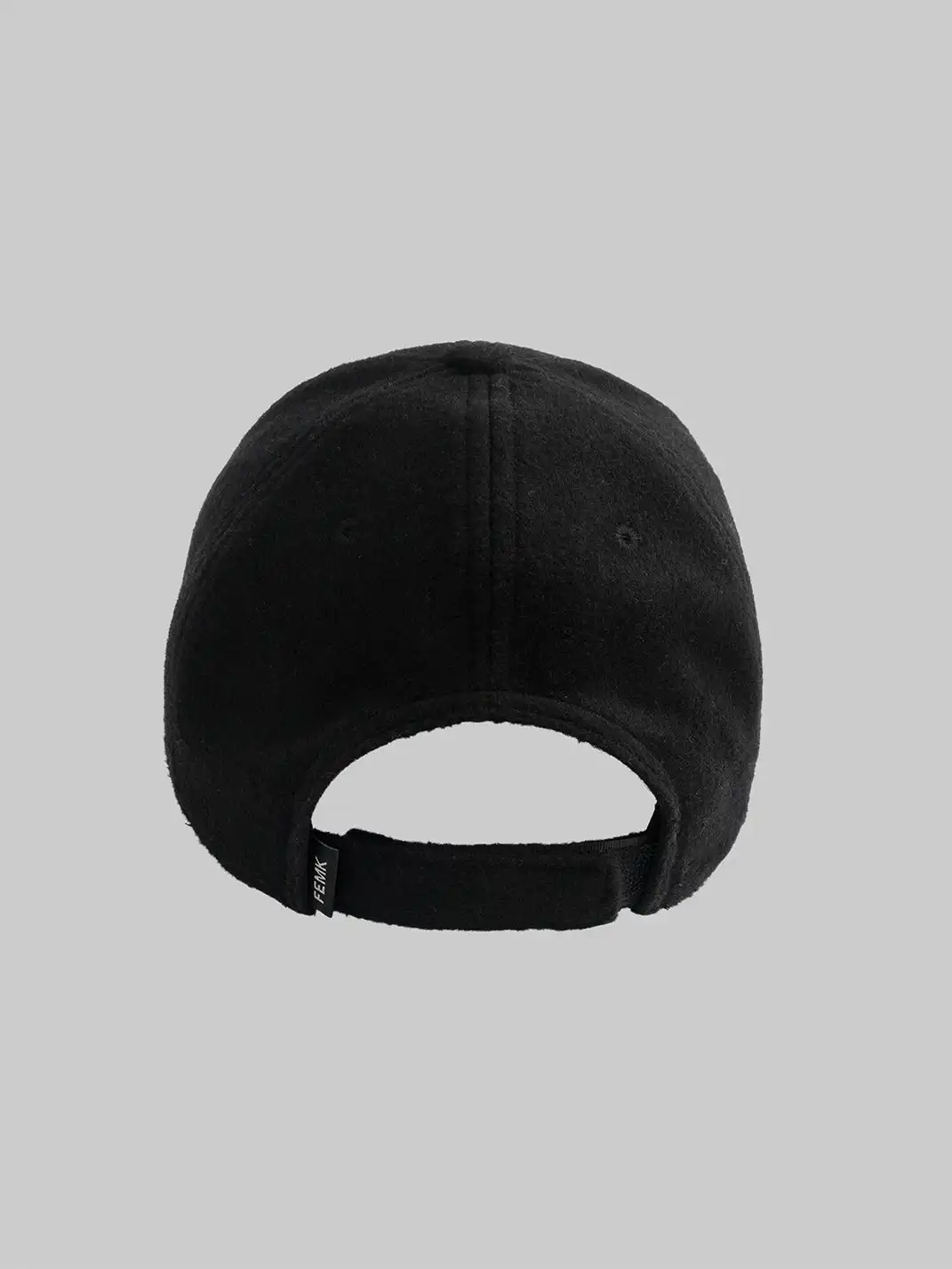 FLEAMARKET | Woolen Crest Curve Brim Cap-Black