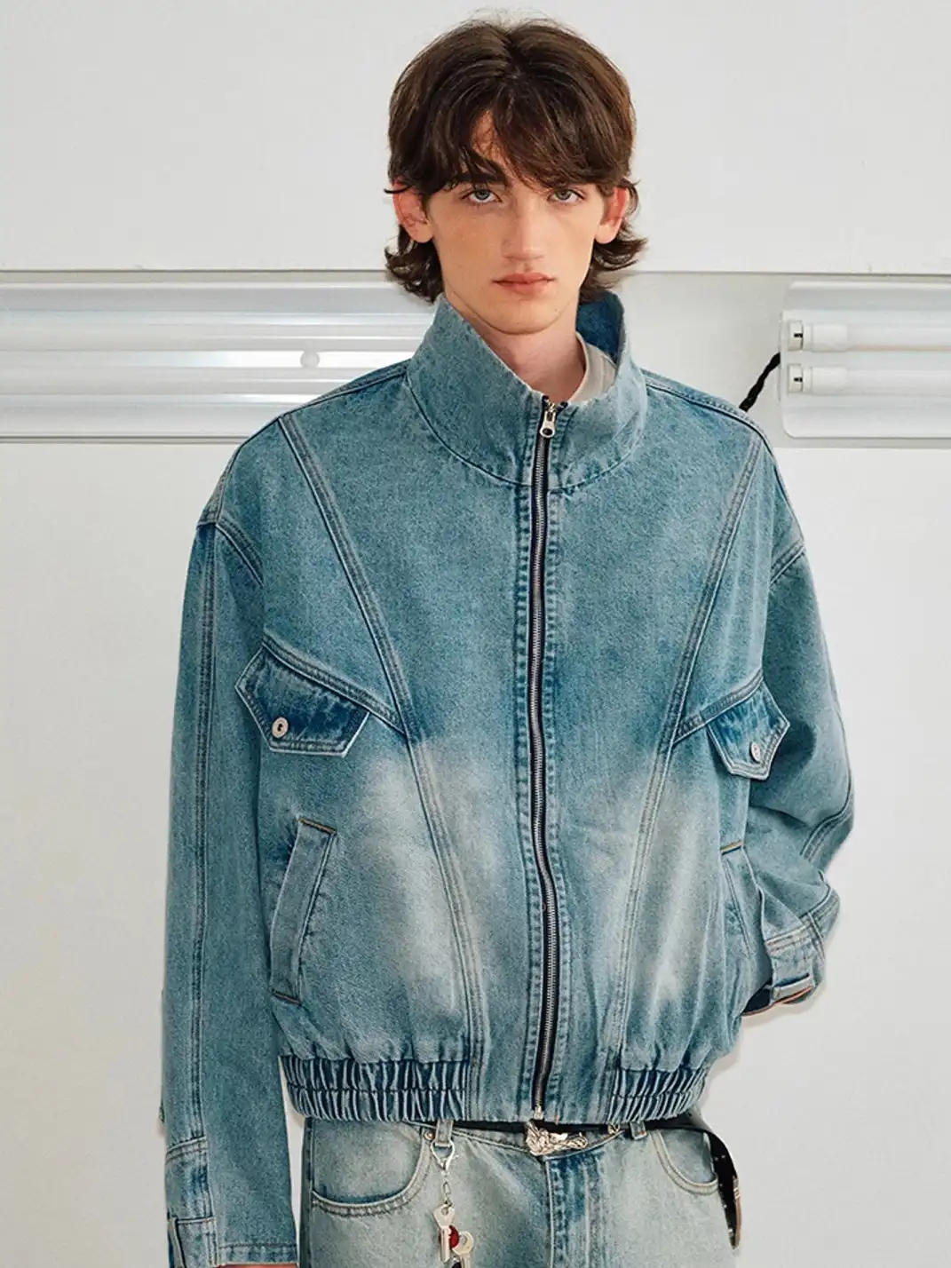 KREATE | Deconstruct Series Washed Pocket Sleeves Denim Jacket