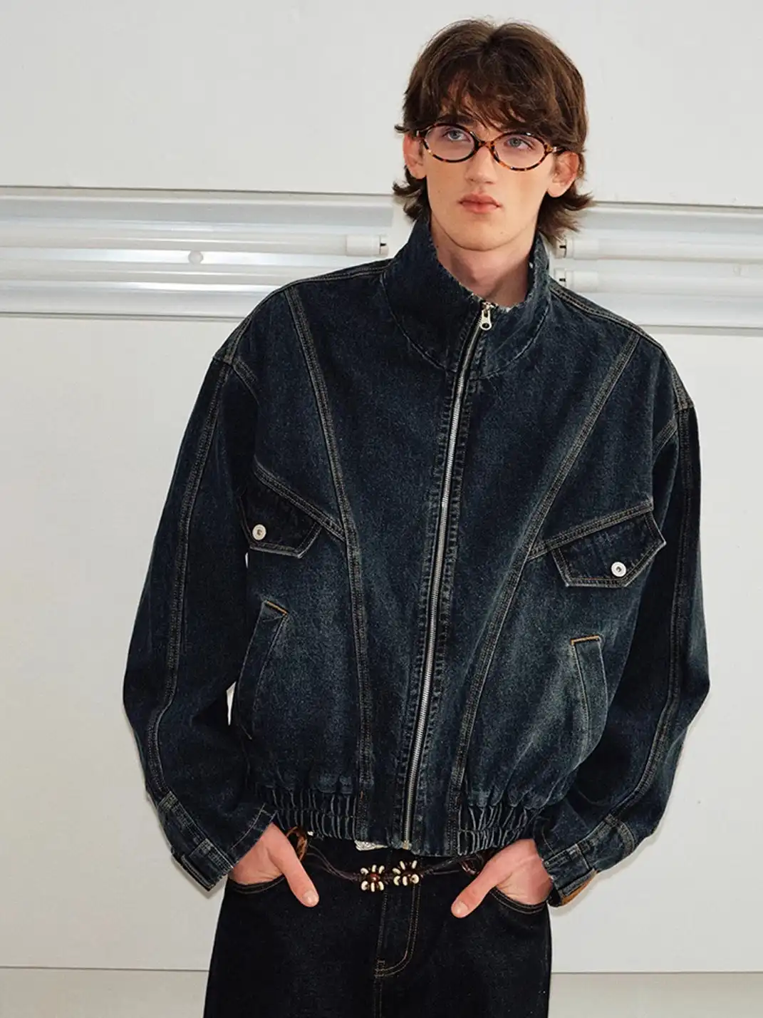 KREATE | Deconstruct Series Washed Pocket Sleeves Denim Jacket