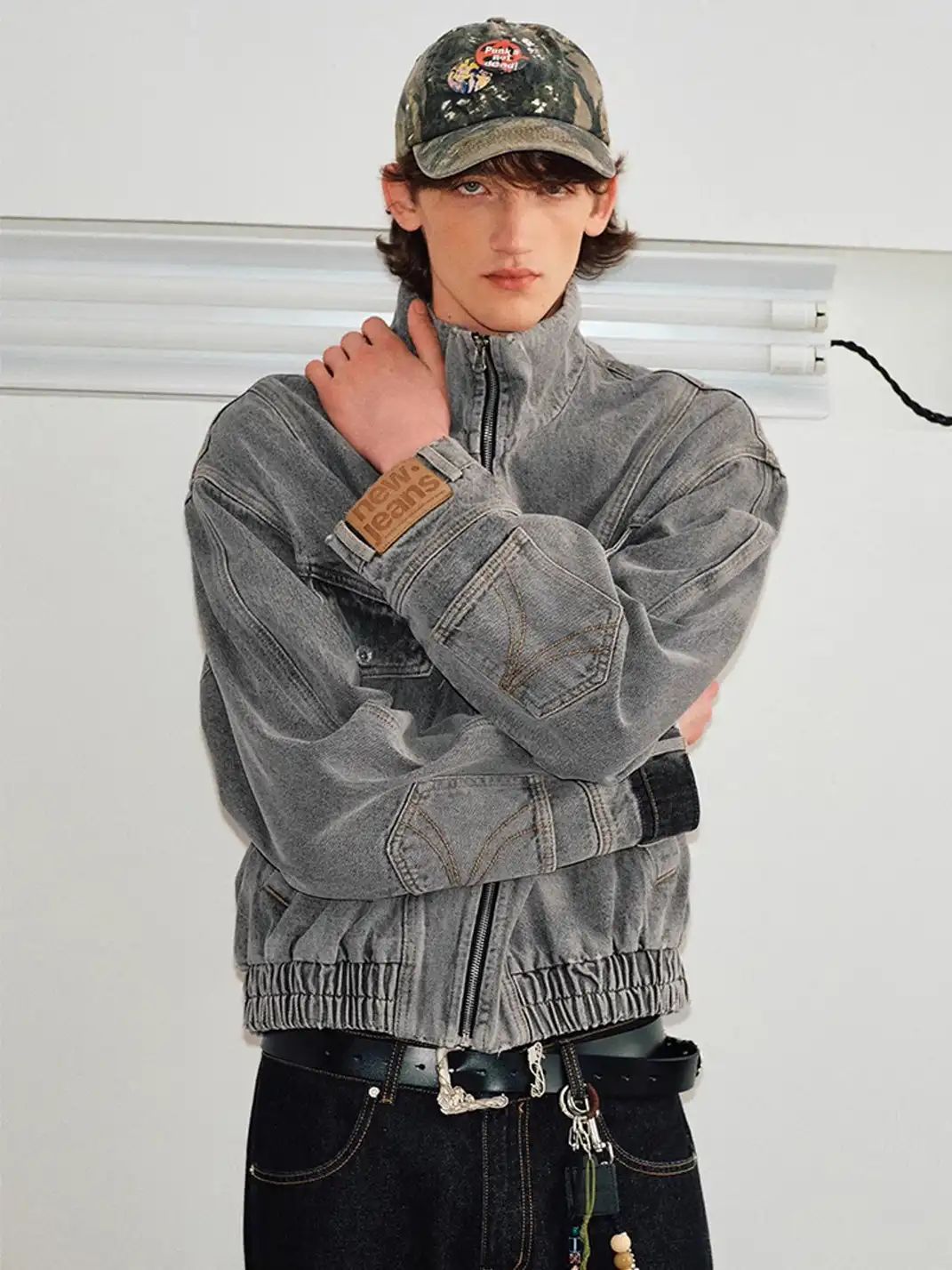KREATE | Deconstruct Series Washed Pocket Sleeves Denim Jacket