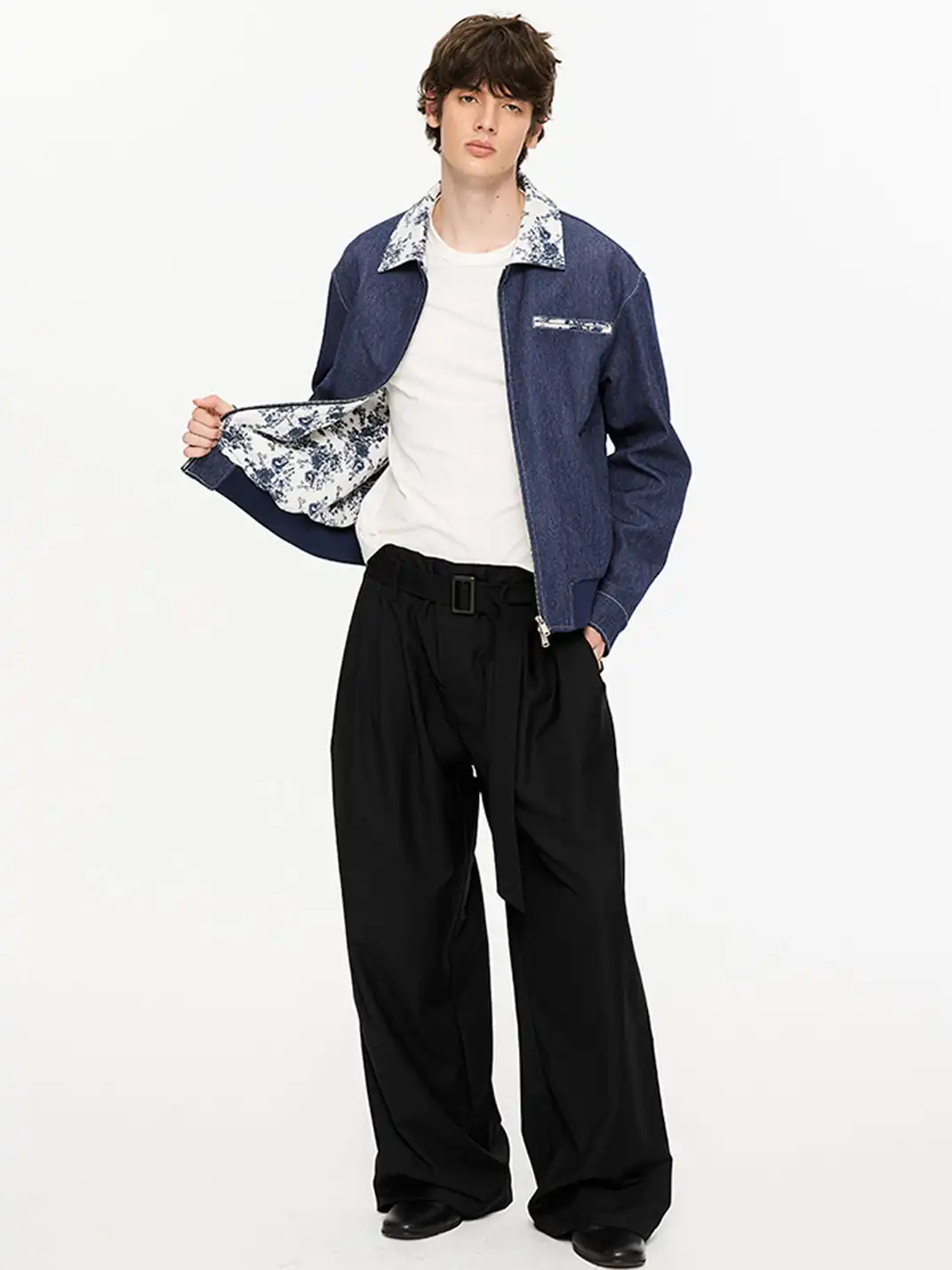 KREATE | Retro Color Block Floral Lining Jacket