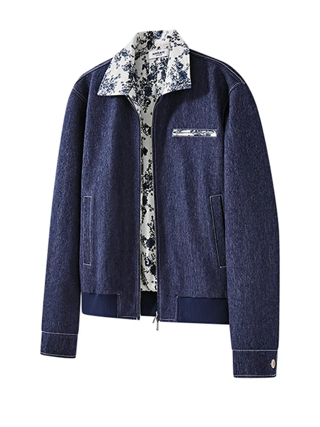 KREATE | Retro Color Block Floral Lining Jacket