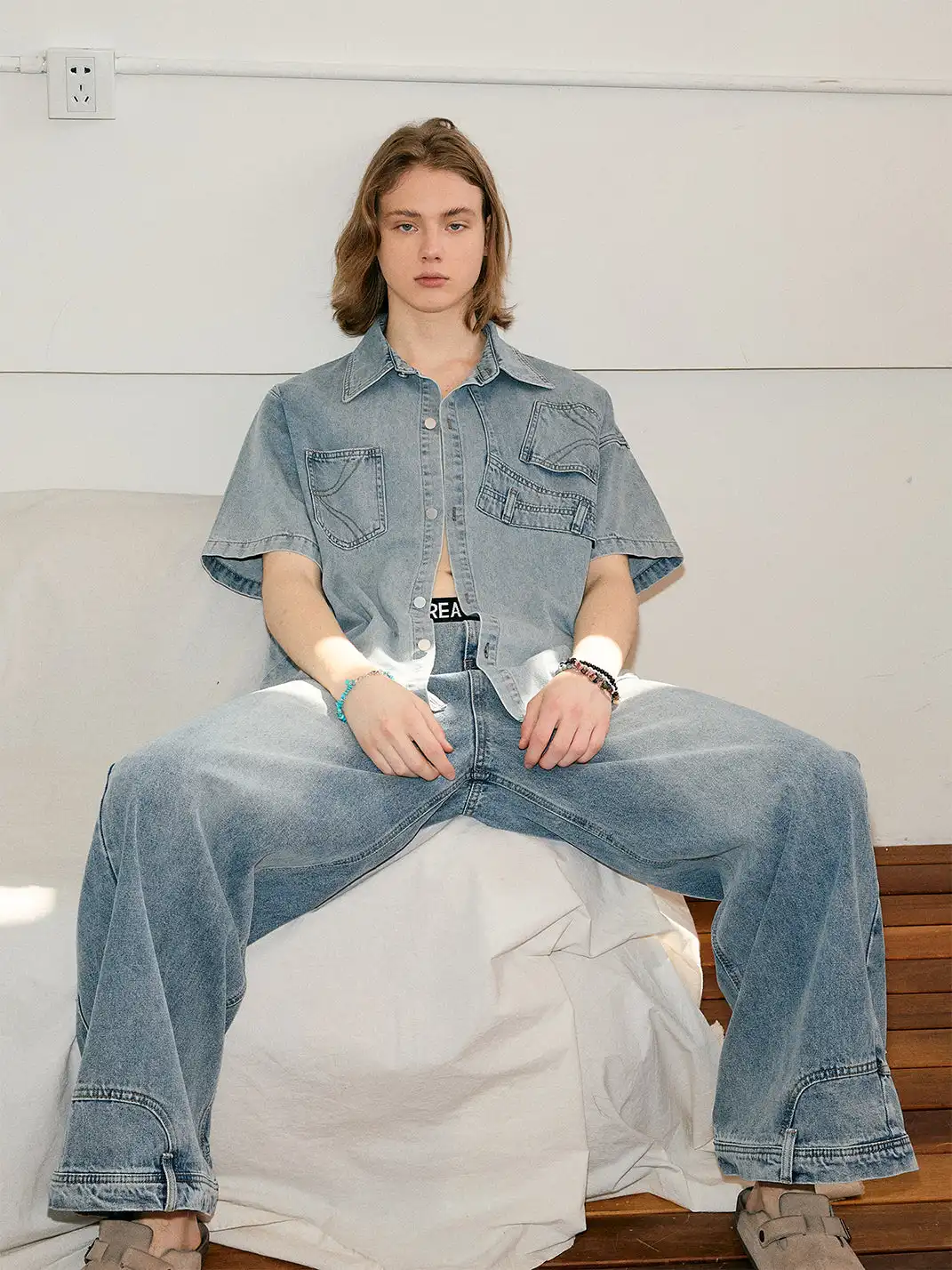 KREATE | Deconstruct Series Up-Side-Down Pocket Denim Shirt