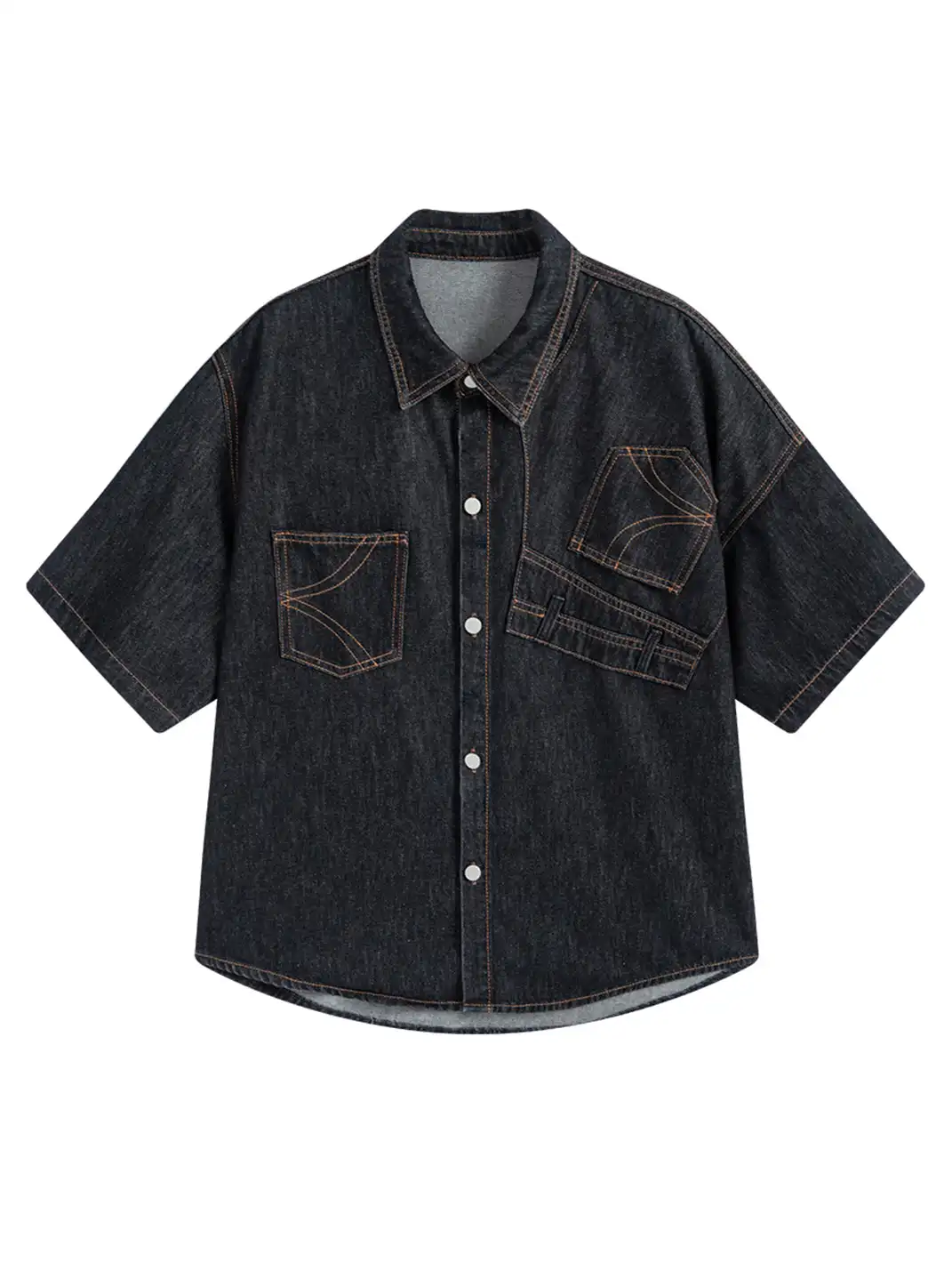 KREATE | Deconstruct Series Up-Side-Down Pocket Denim Shirt