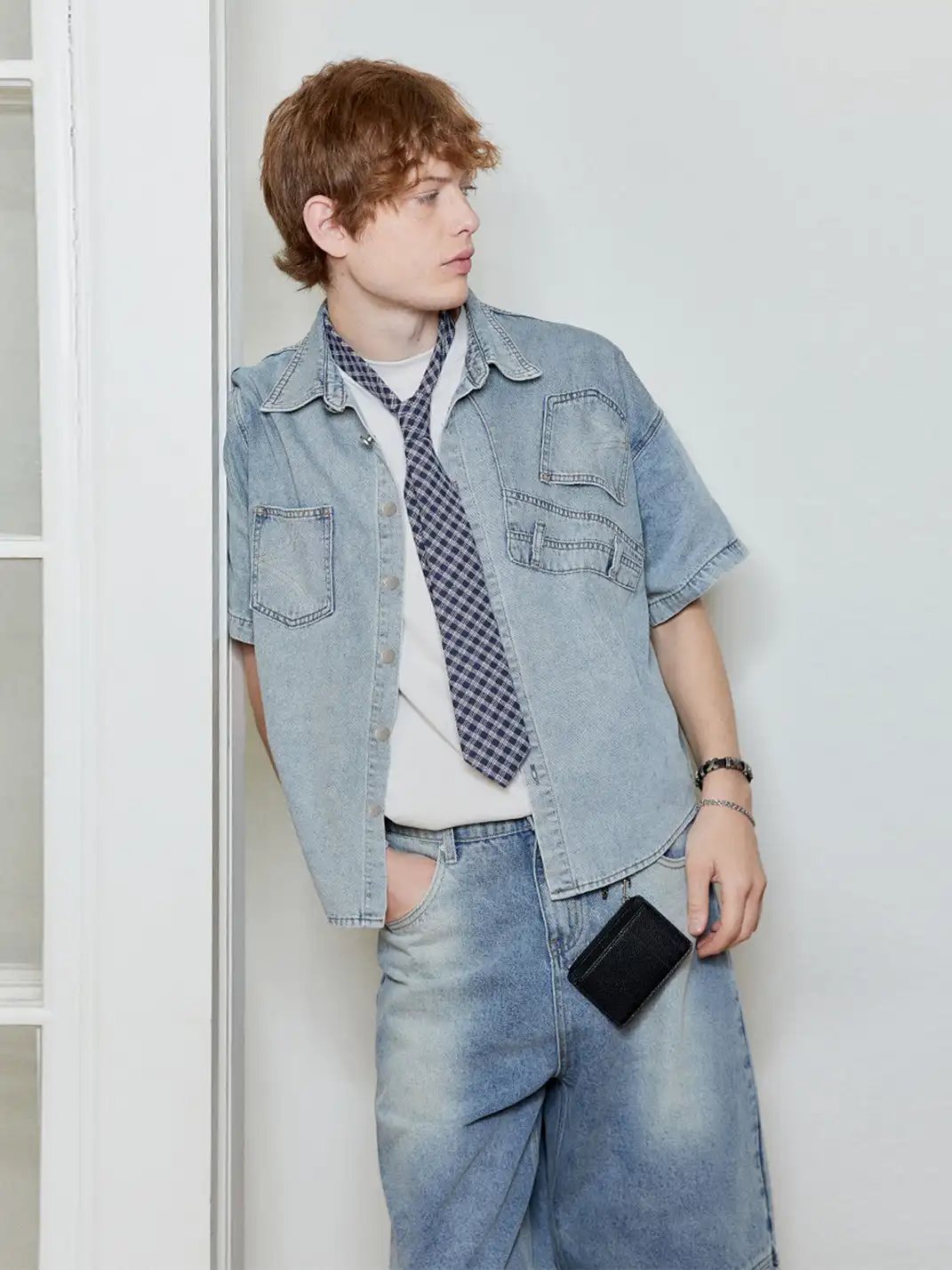 KREATE | Deconstruct Series Up-Side-Down Pocket Denim Shirt