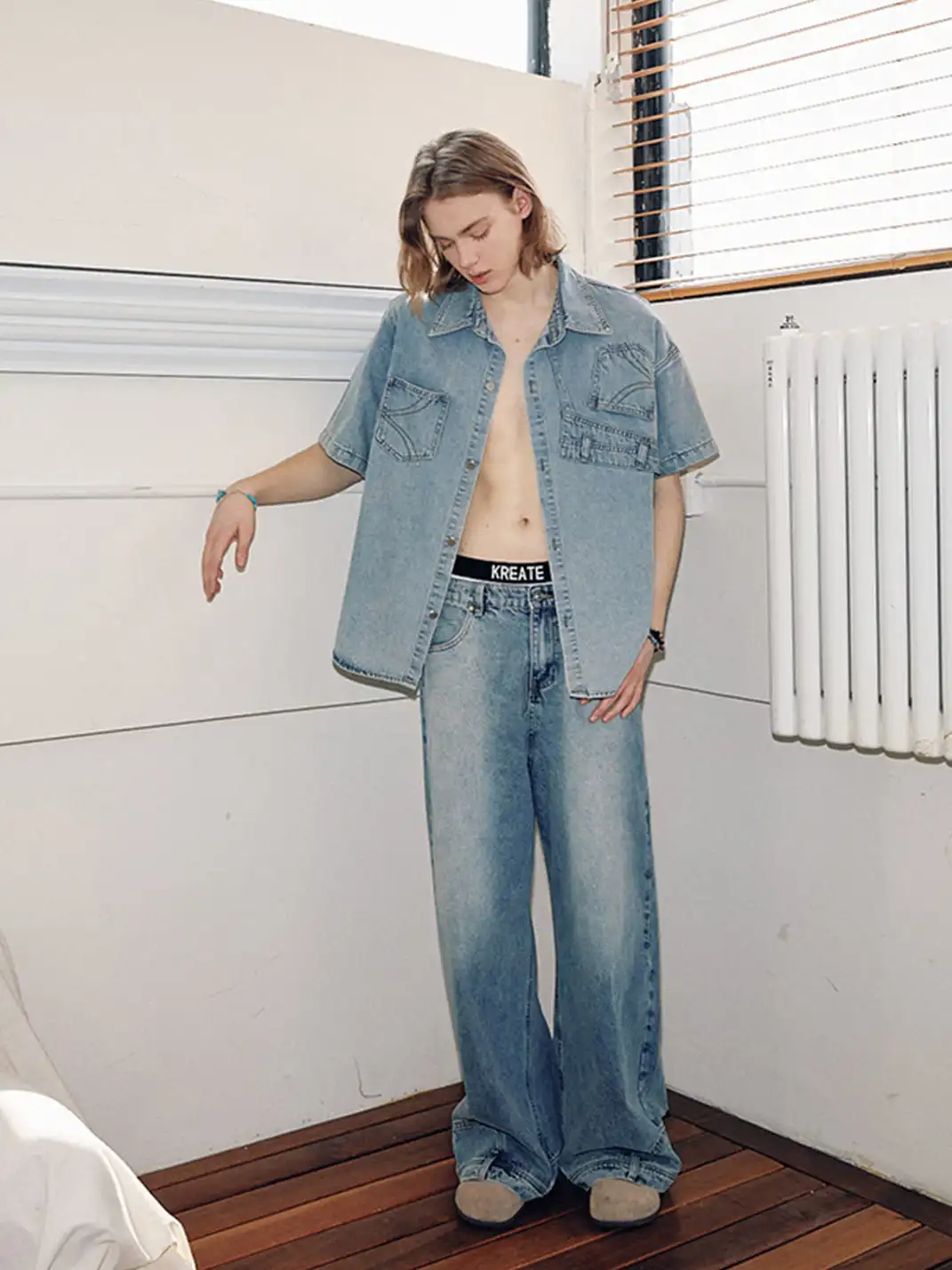 KREATE | Deconstruct Series Up-Side-Down Pocket Loose Fit Jeans