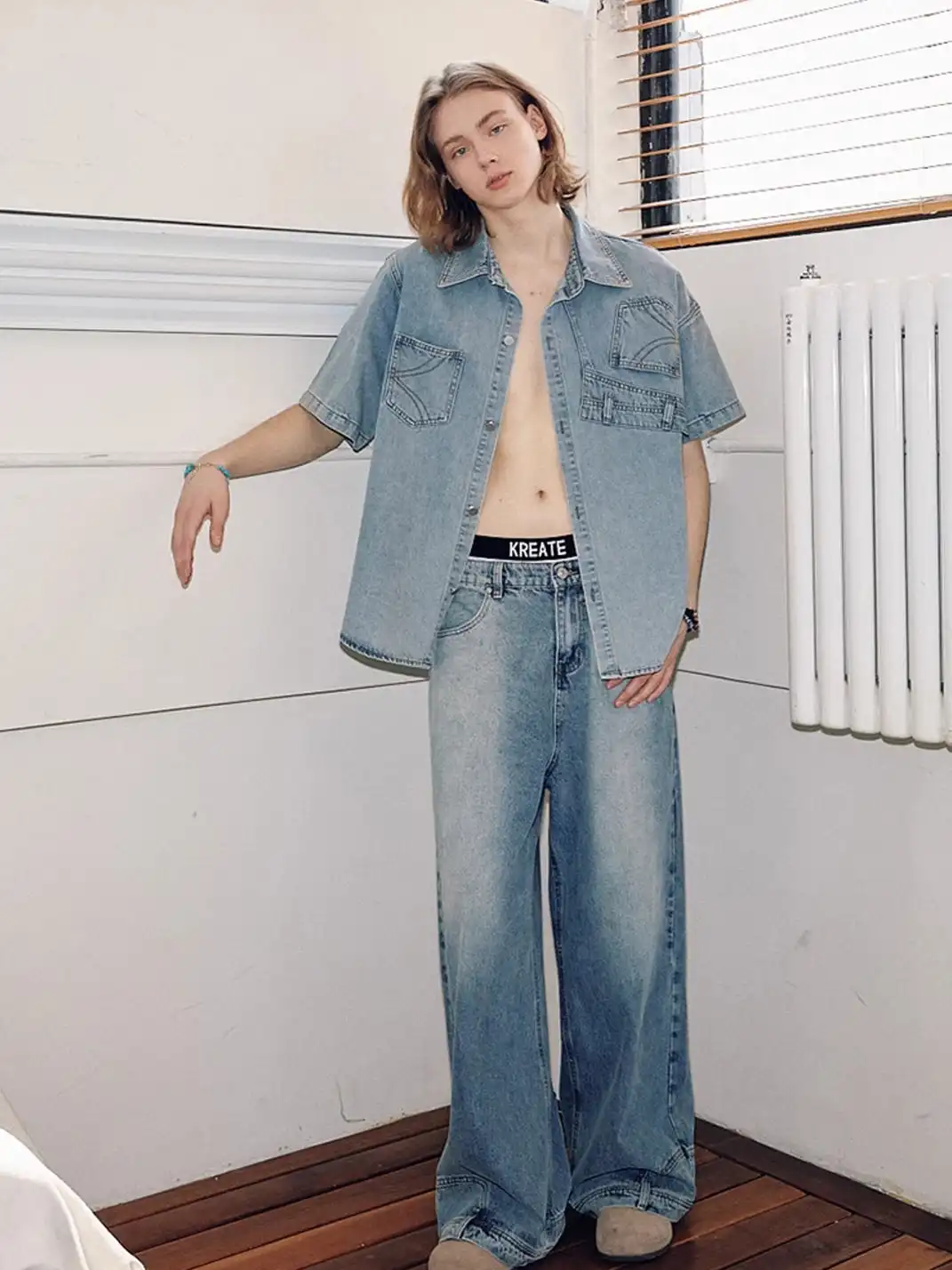 KREATE | Deconstruct Series Up-Side-Down Pocket Loose Fit Jeans