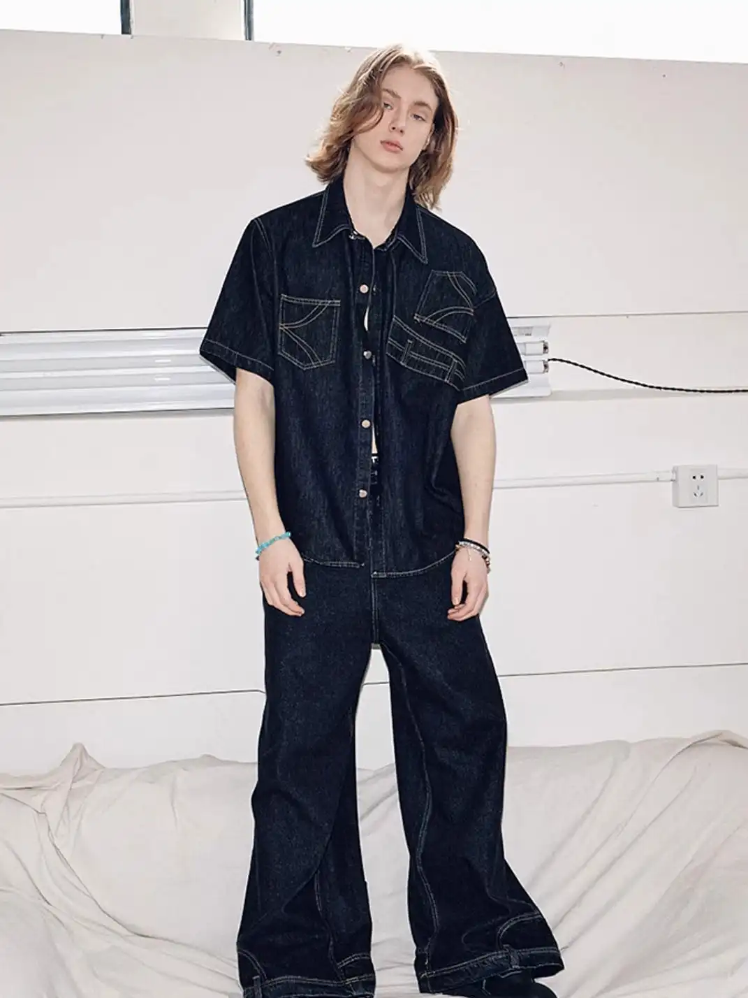 KREATE | Deconstruct Series Up-Side-Down Pocket Loose Fit Jeans