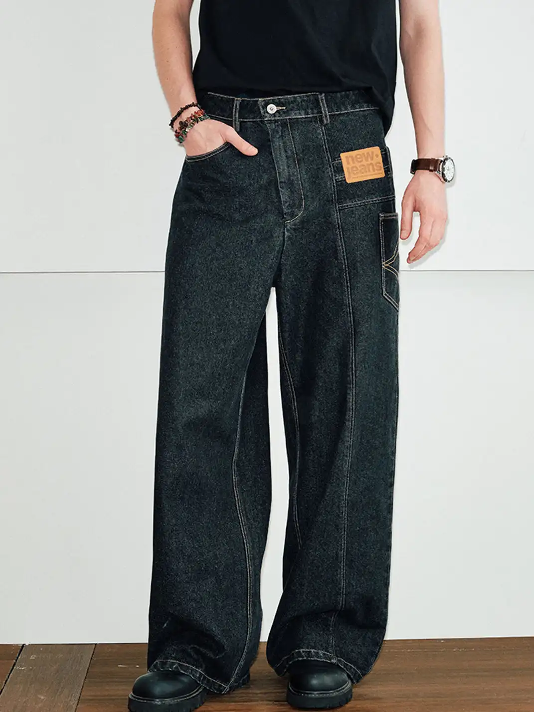 KREATE | Deconstruct Series Asymmetrical Straight Leg Jeans