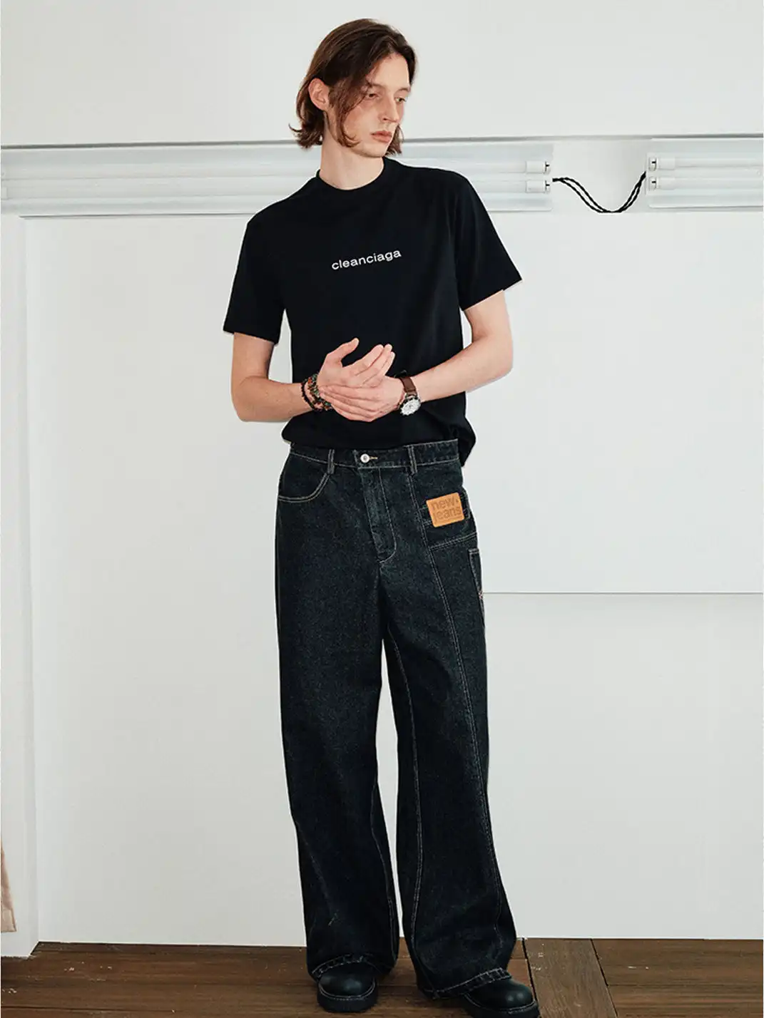 KREATE | Deconstruct Series Asymmetrical Straight Leg Jeans