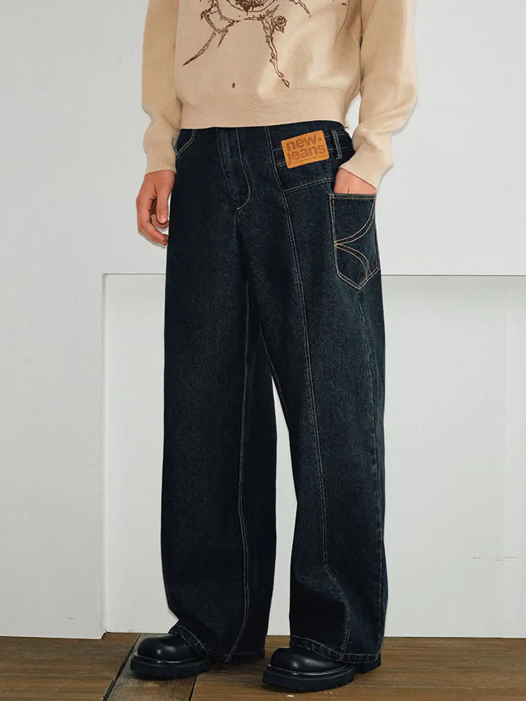 KREATE | Deconstruct Series Asymmetrical Straight Leg Jeans