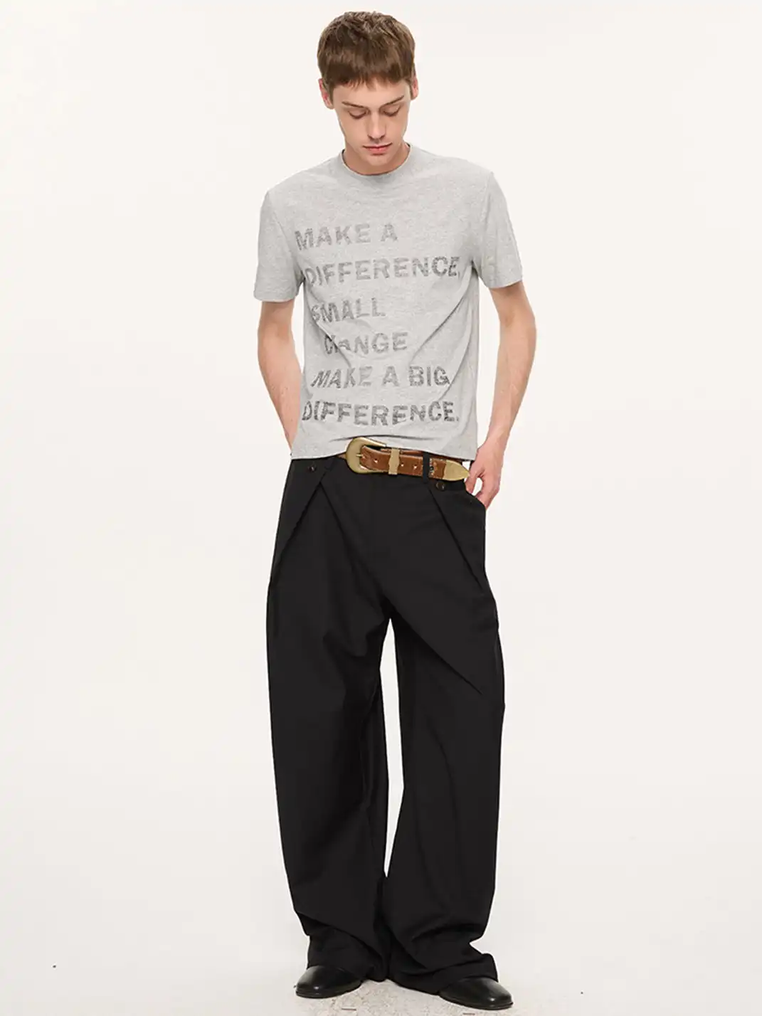 KREATE | Pleated Retro Straight Leg Pants