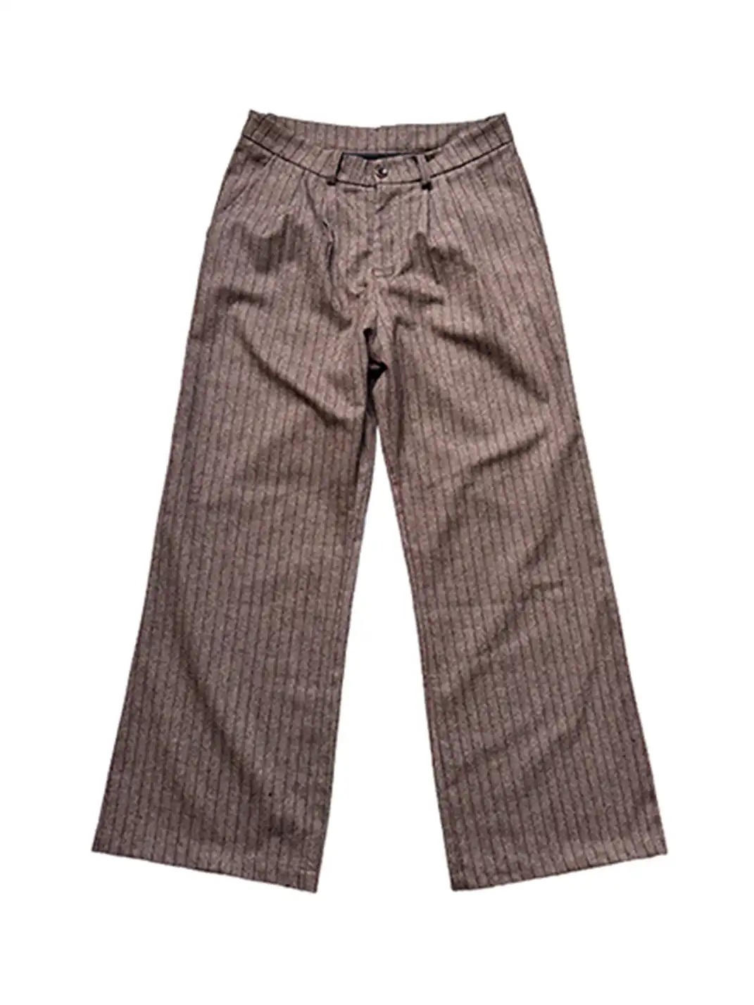 INS GALE | Wool Blend Stripe Loose Fit Pants