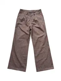 INS GALE | Wool Blend Stripe Loose Fit Pants