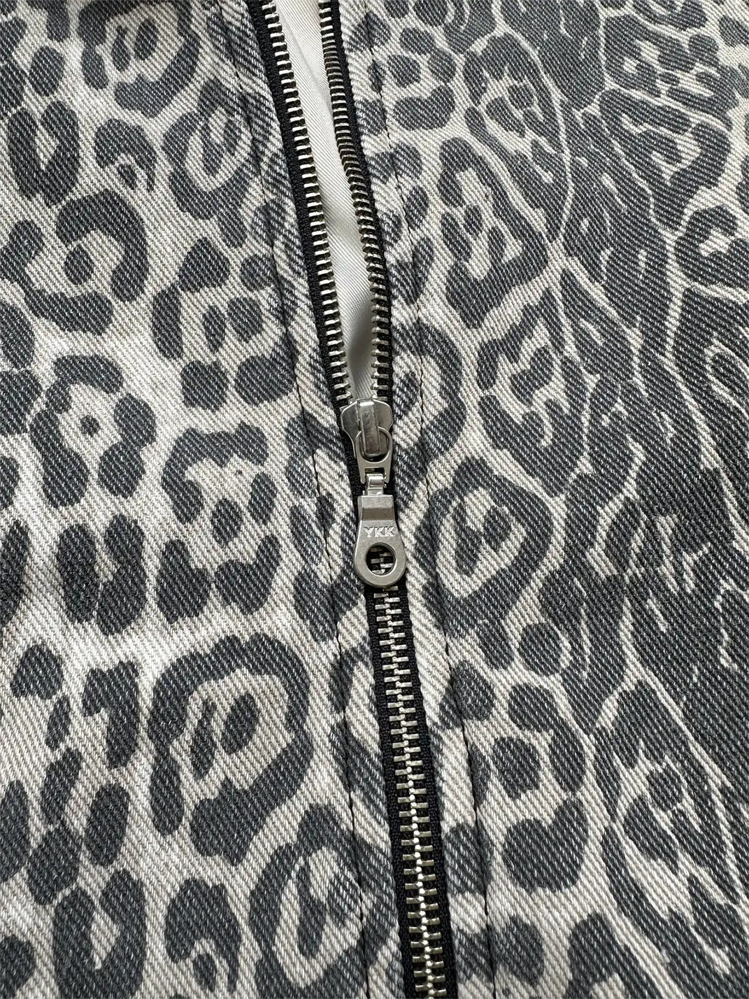 INS GALE | Retro Washed Leopard Print Jacket