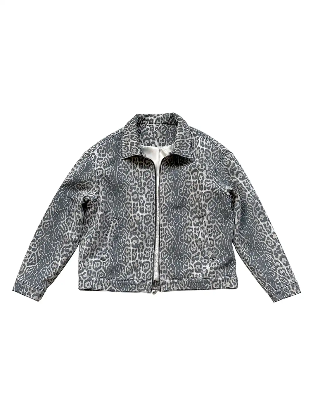 INS GALE | Retro Washed Leopard Print Jacket