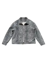 INS GALE | Retro Washed Leopard Print Jacket