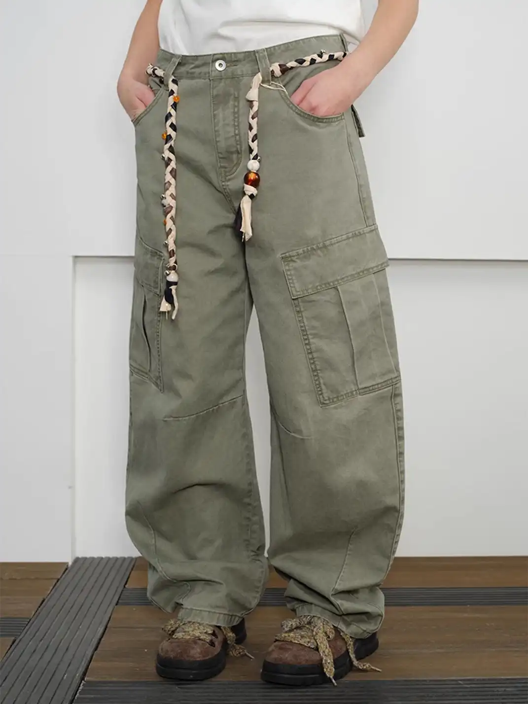 KREATE | Retro Workwear Curved Cargo Pants