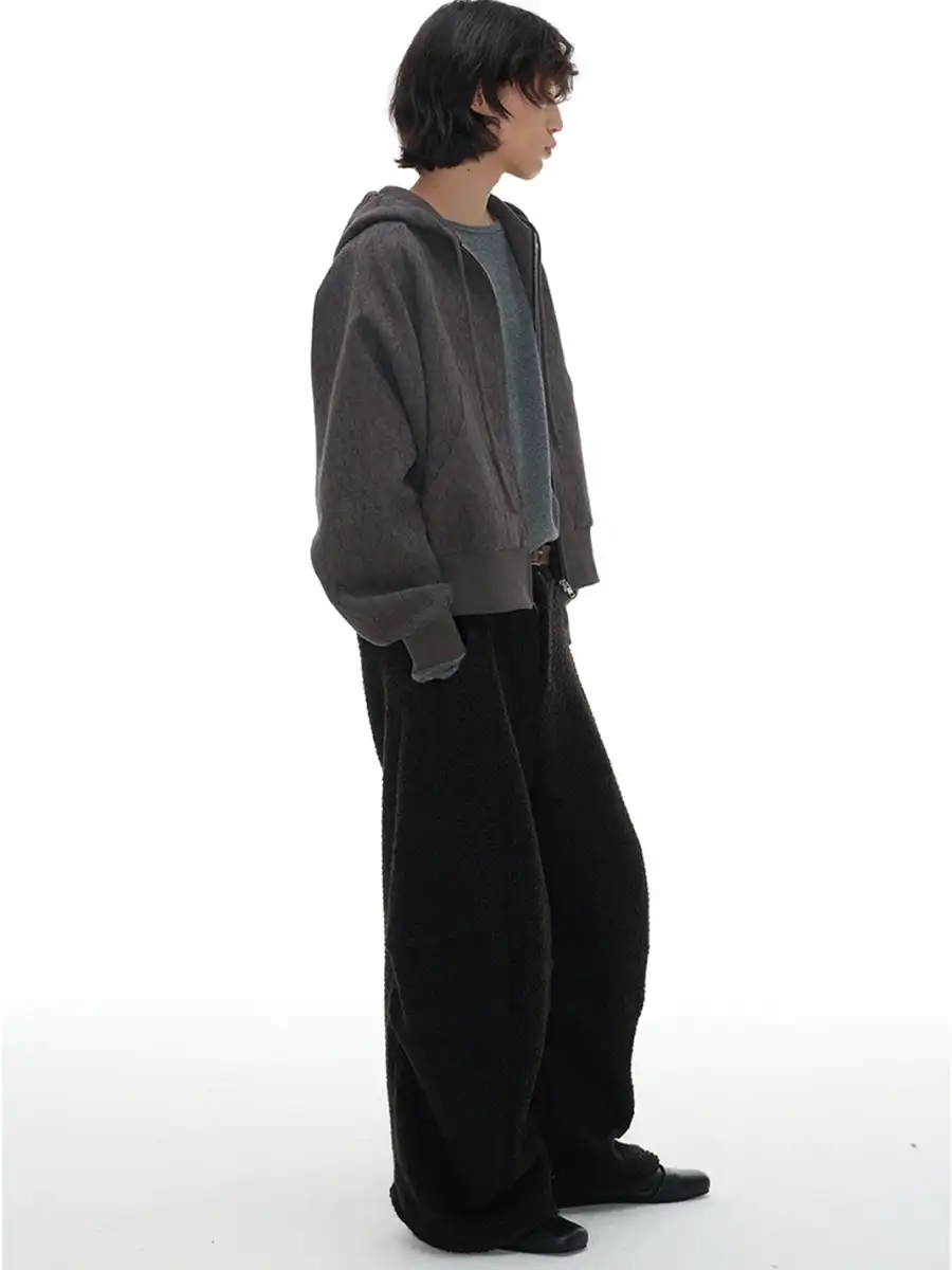 JCAESAR STUDIO | Wool Blend Tapered Cut Curve Pants - 4