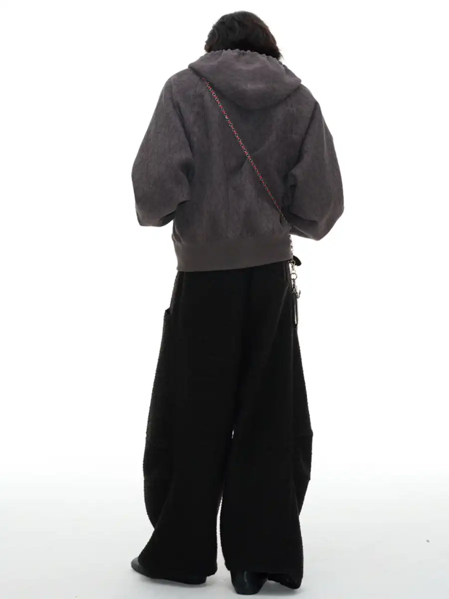 JCAESAR STUDIO | Wool Blend Tapered Cut Curve Pants - 3
