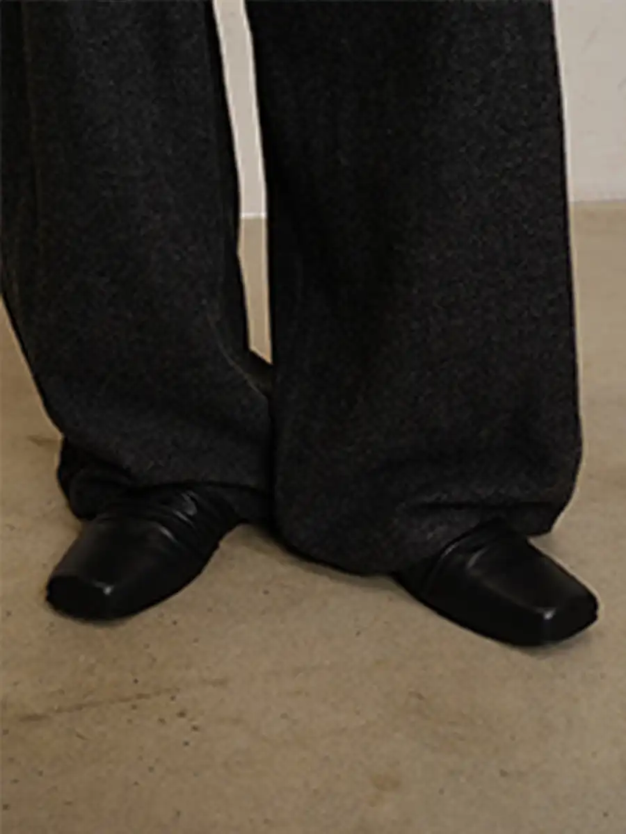 JCAESAR STUDIO | Wrinkled Leather Slip-On Mule - 4