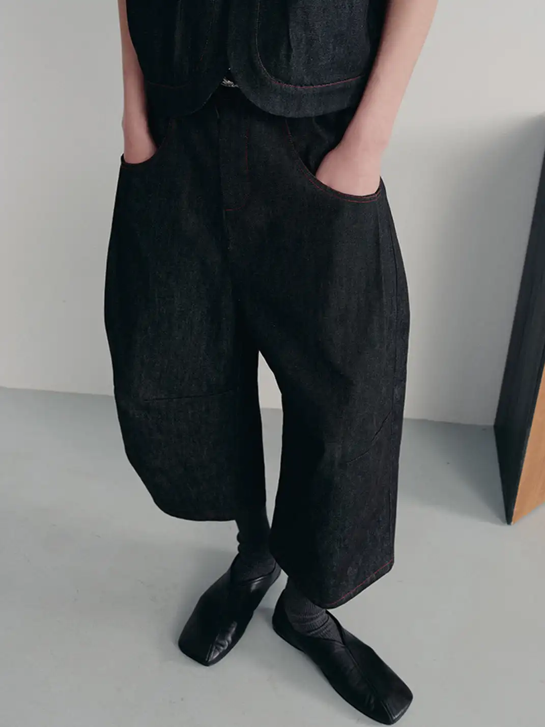 JCAESAR STUDIO | Leather Square-Toe Flat Slip-On Shoes