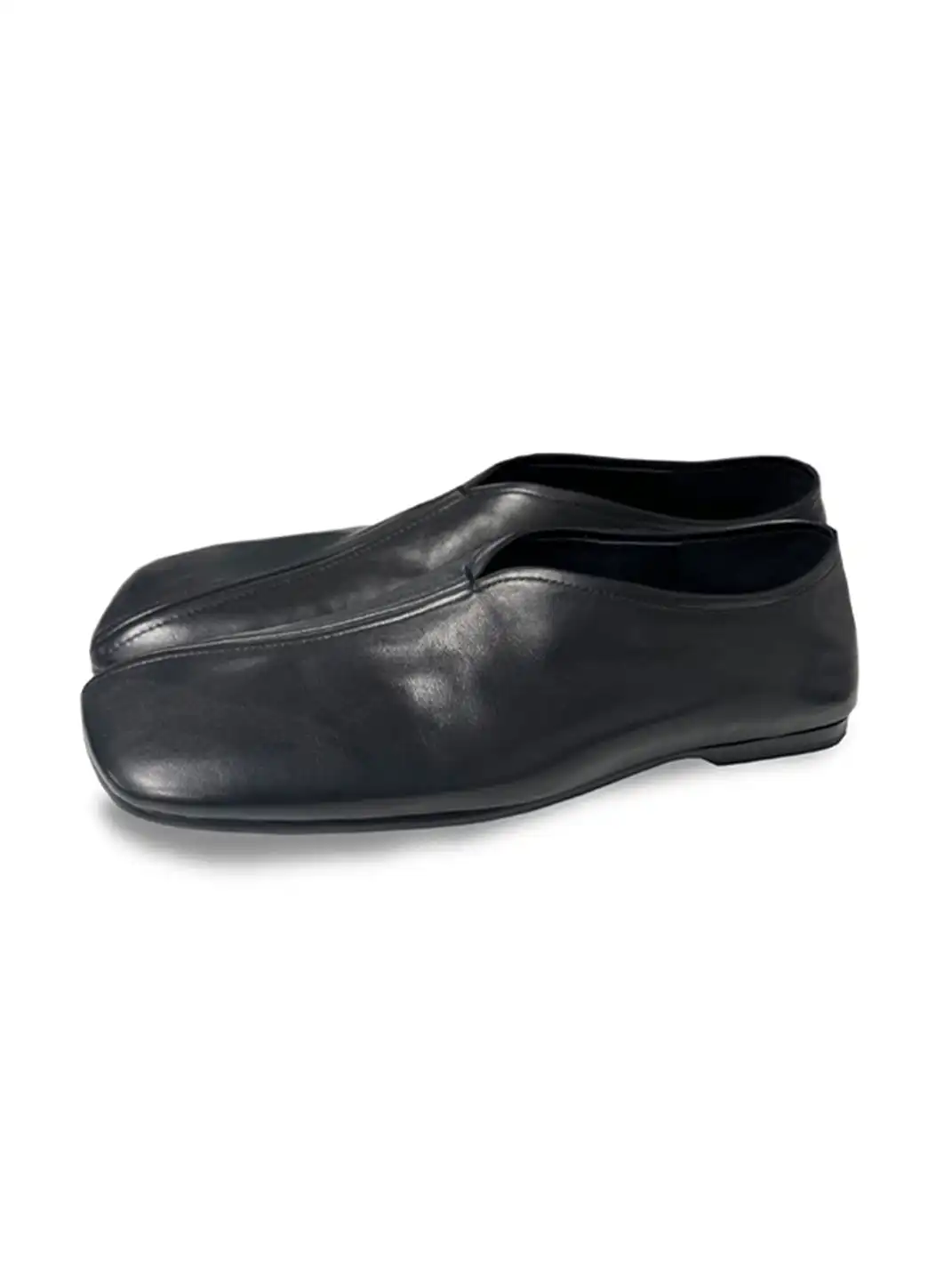 JCAESAR STUDIO | Leather Square-Toe Flat Slip-On Shoes