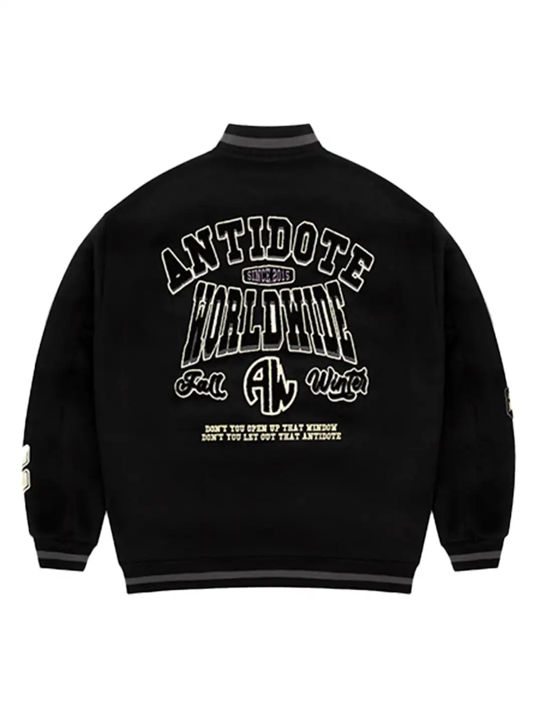 ANTIDOTE | Woolen Patchwork Varsity Jacket