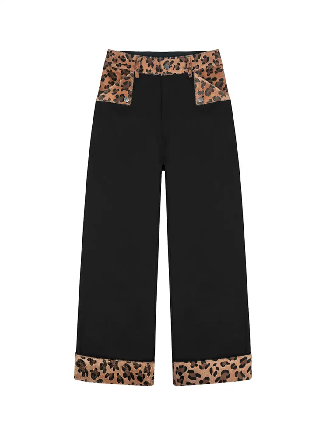ANTIDOTE | Animal Print Straight Leg Pants-Leopard