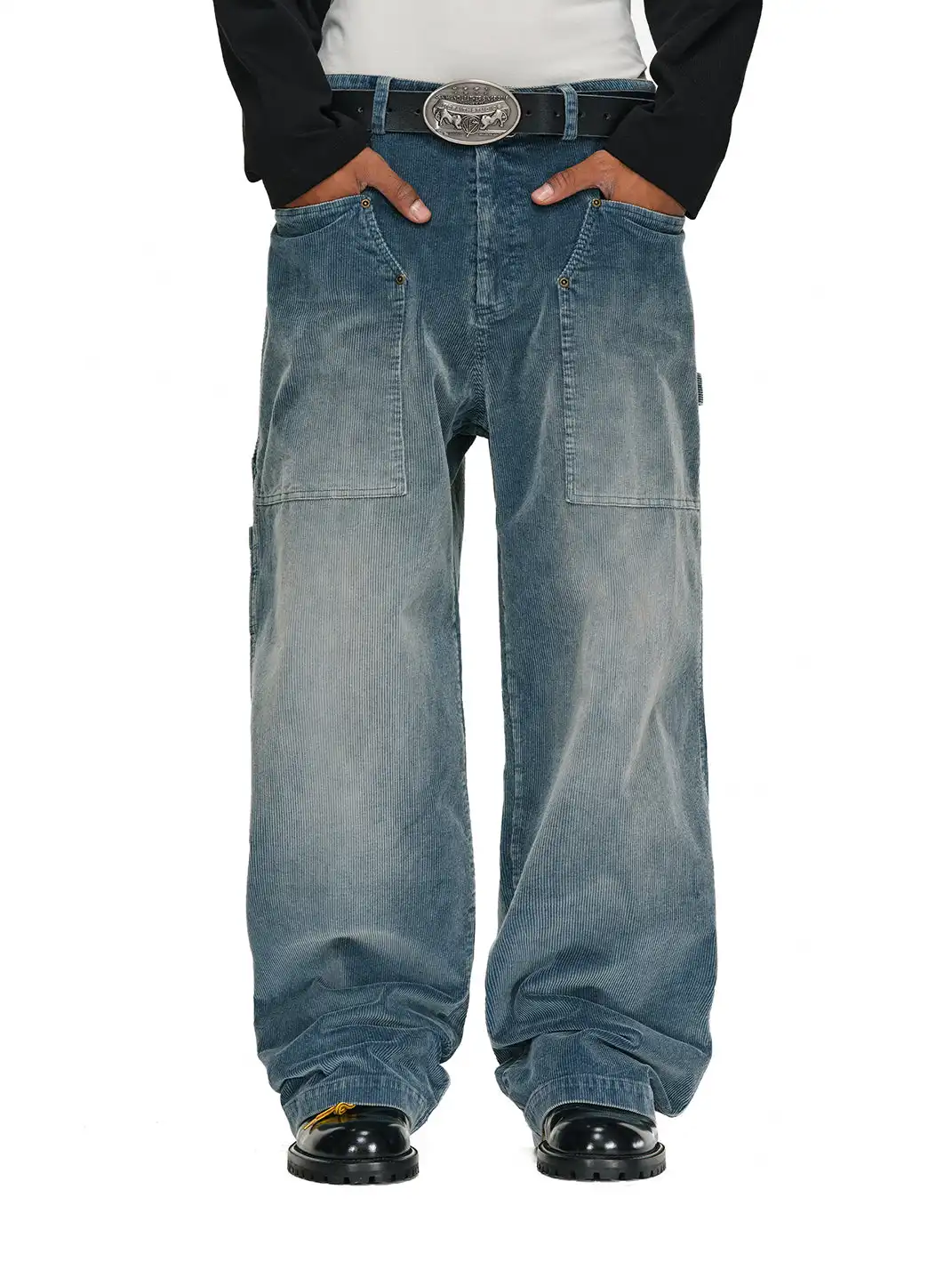 ANTIDOTE | Distressed Corduroy Baggy Work Pants
