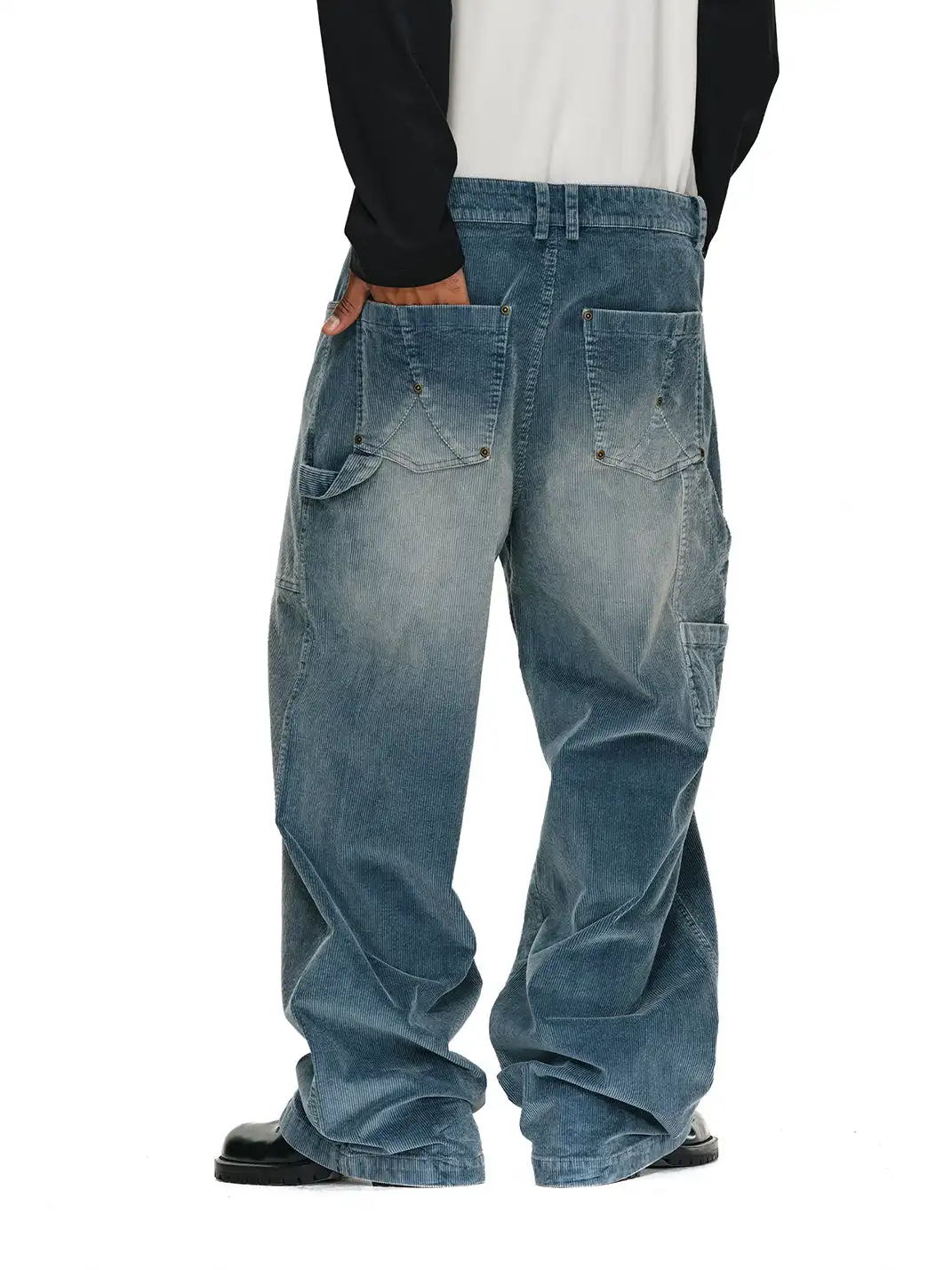 ANTIDOTE | Distressed Corduroy Baggy Work Pants