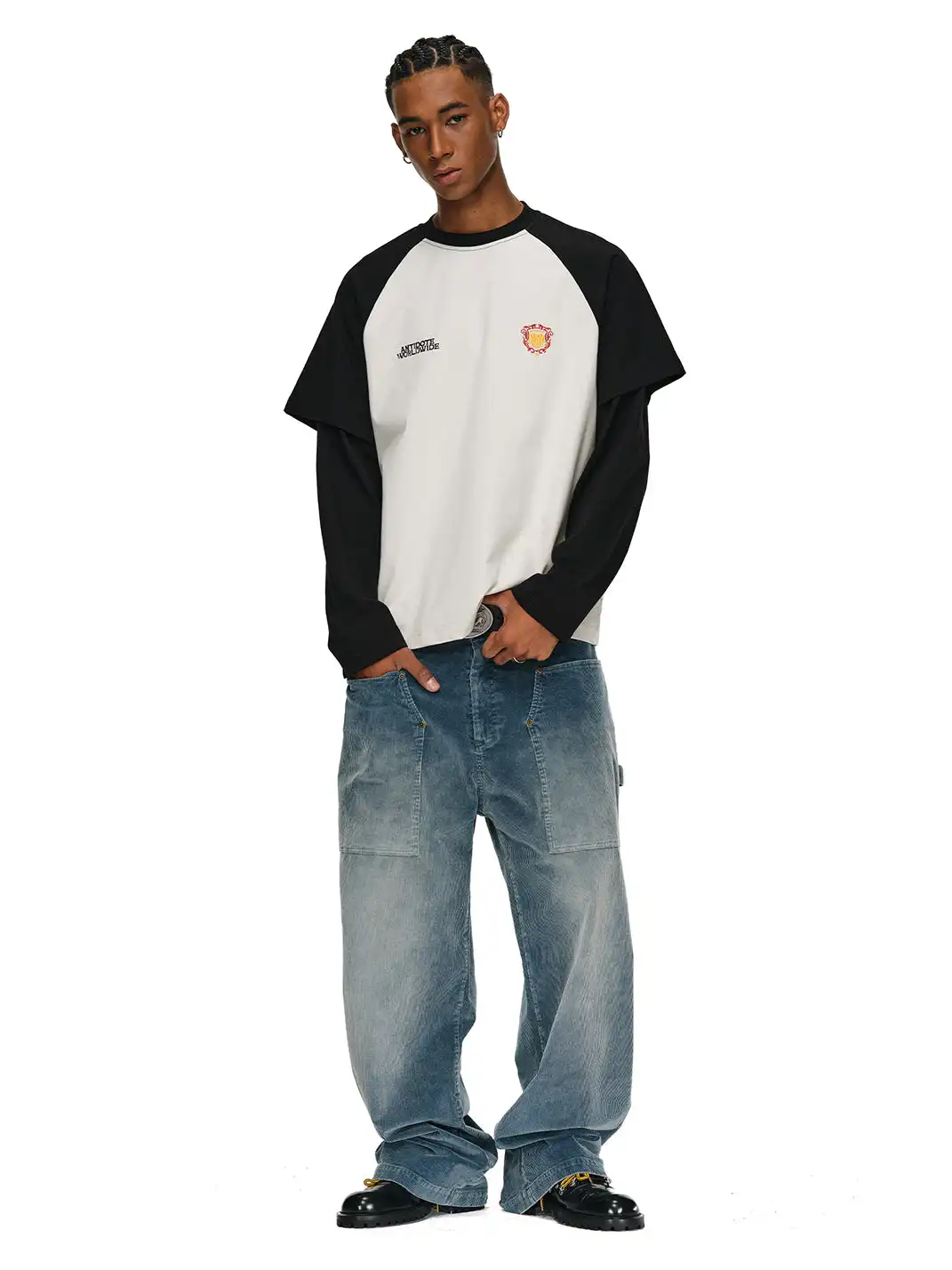 ANTIDOTE | Distressed Corduroy Baggy Work Pants