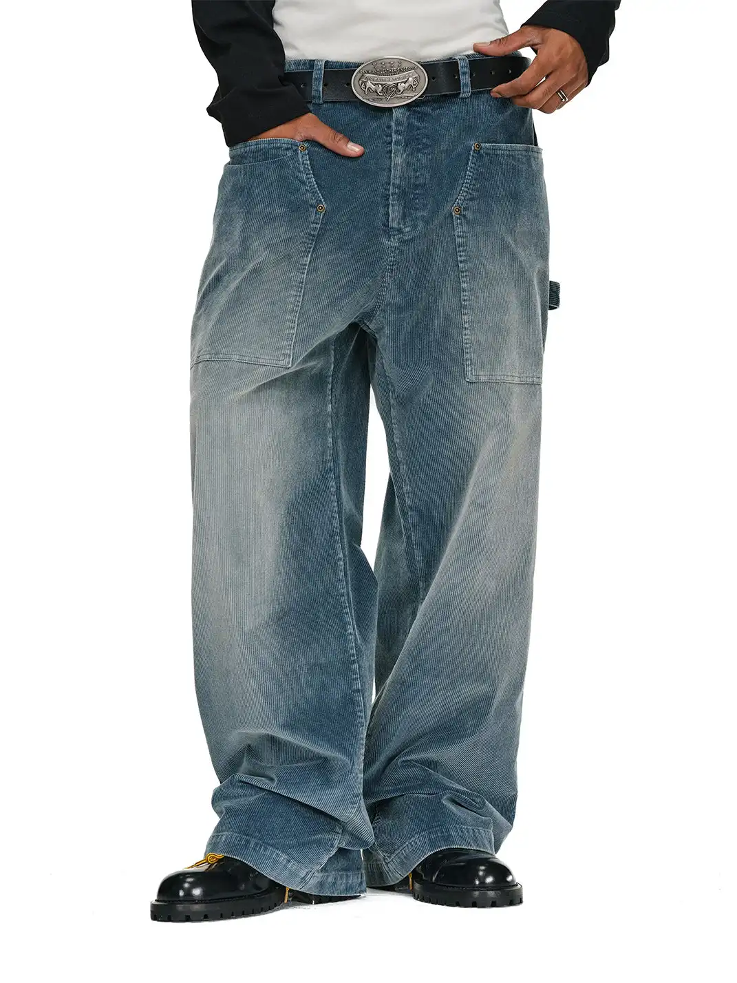 ANTIDOTE | Distressed Corduroy Baggy Work Pants
