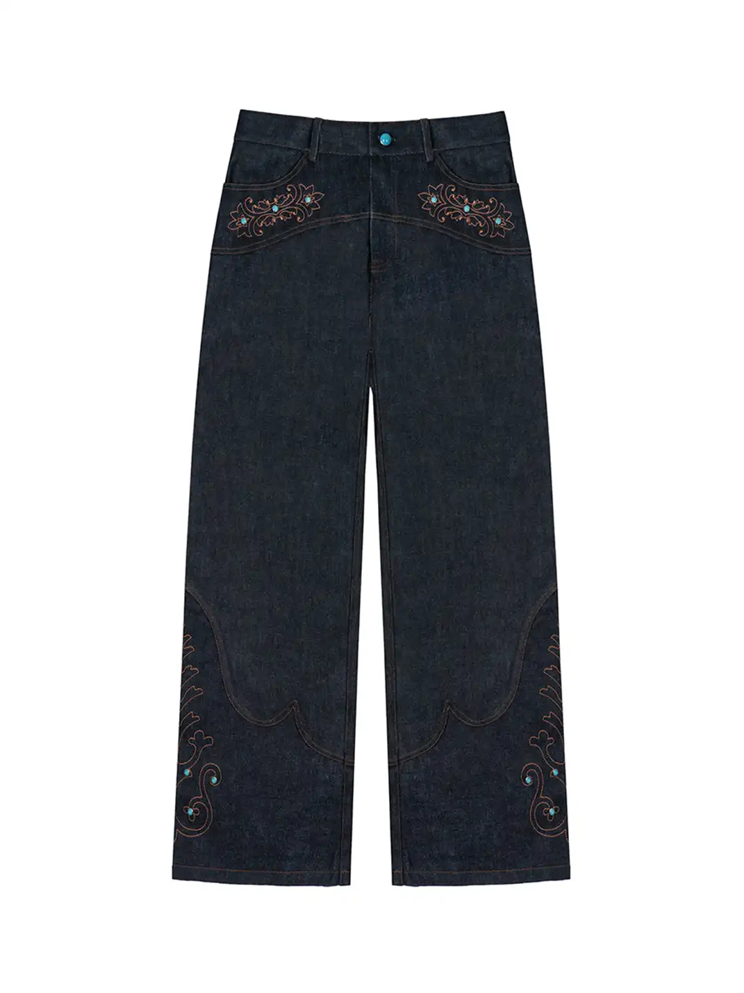 ANTIDOTE | Western Baggy Straight Leg Pants