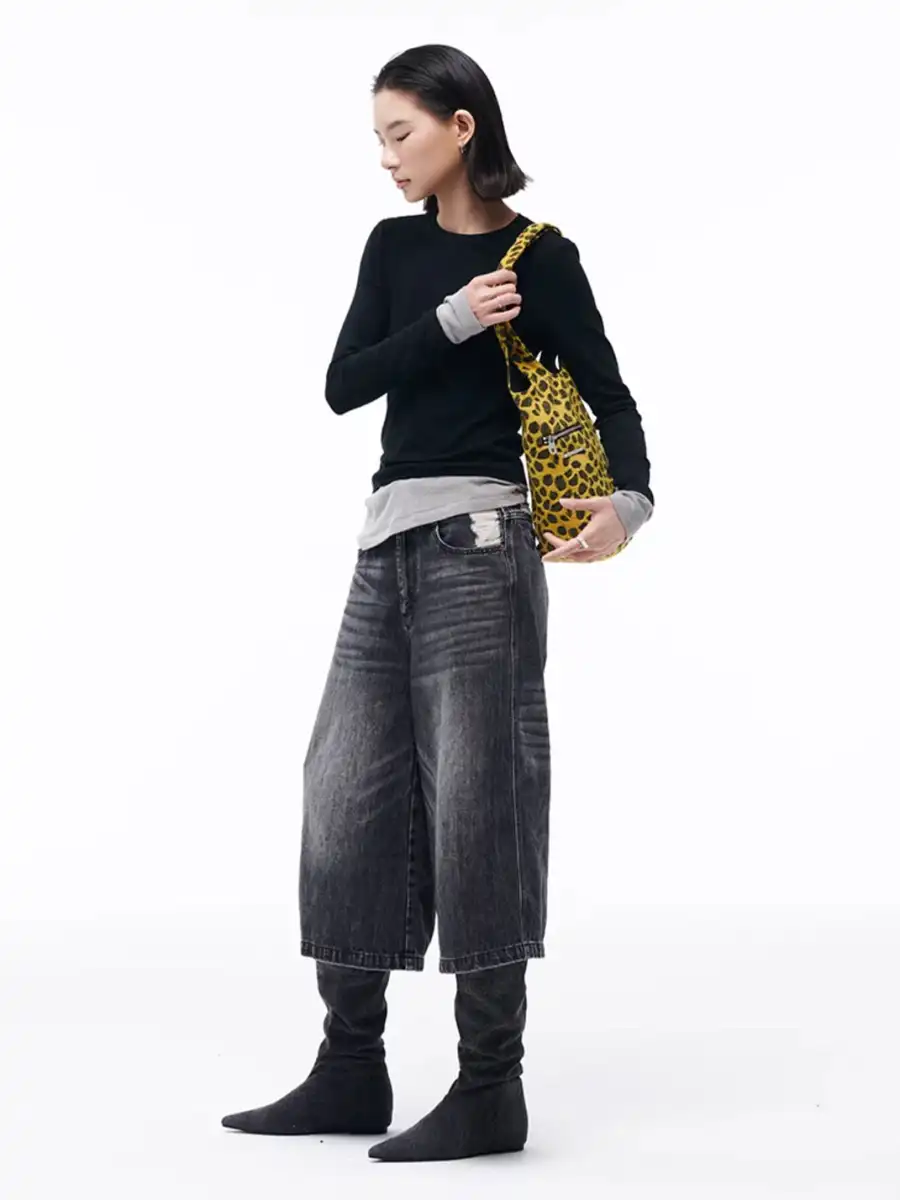 HIDDENNOTES | Yellow Leopard Bucket Hand Bag - 4