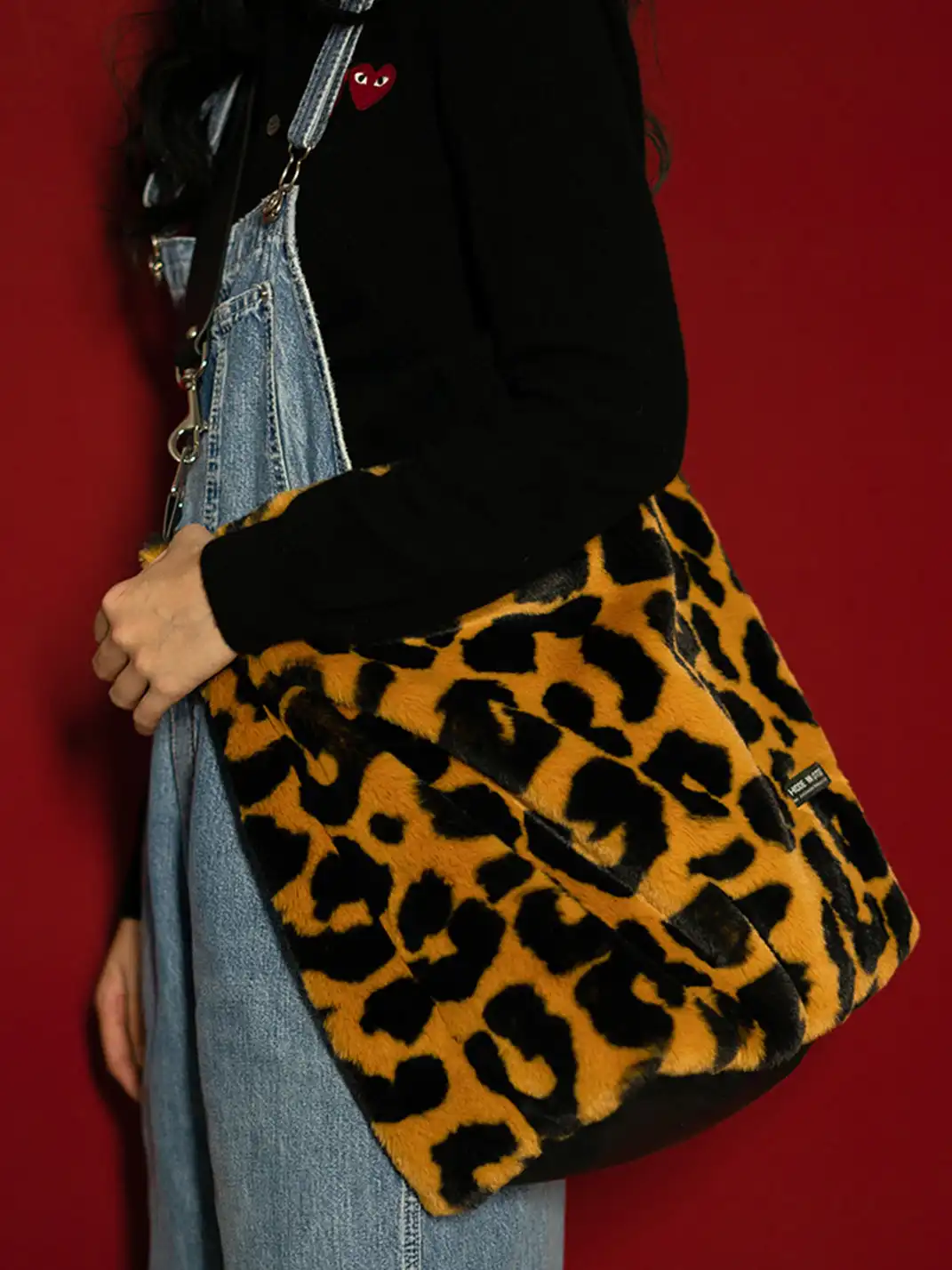 HIDDENNOTES | leopard Print Hobo Bag