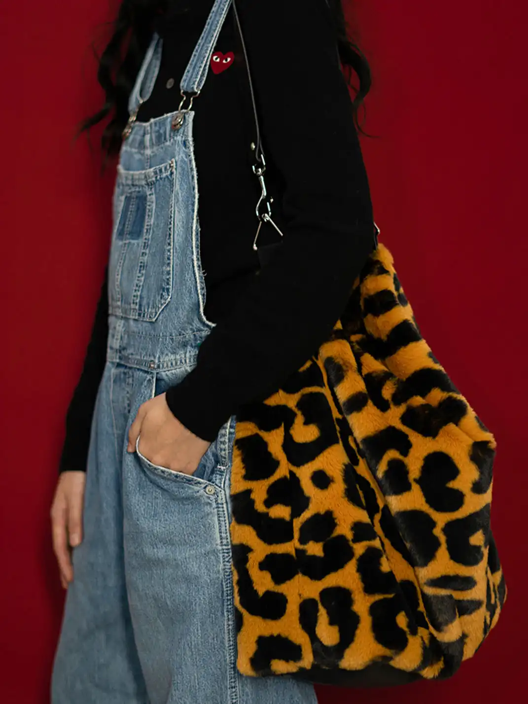 HIDDENNOTES | leopard Print Hobo Bag