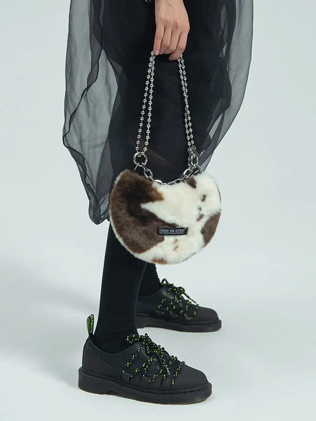 HIDDENNOTES | Furry Cow Print Purse