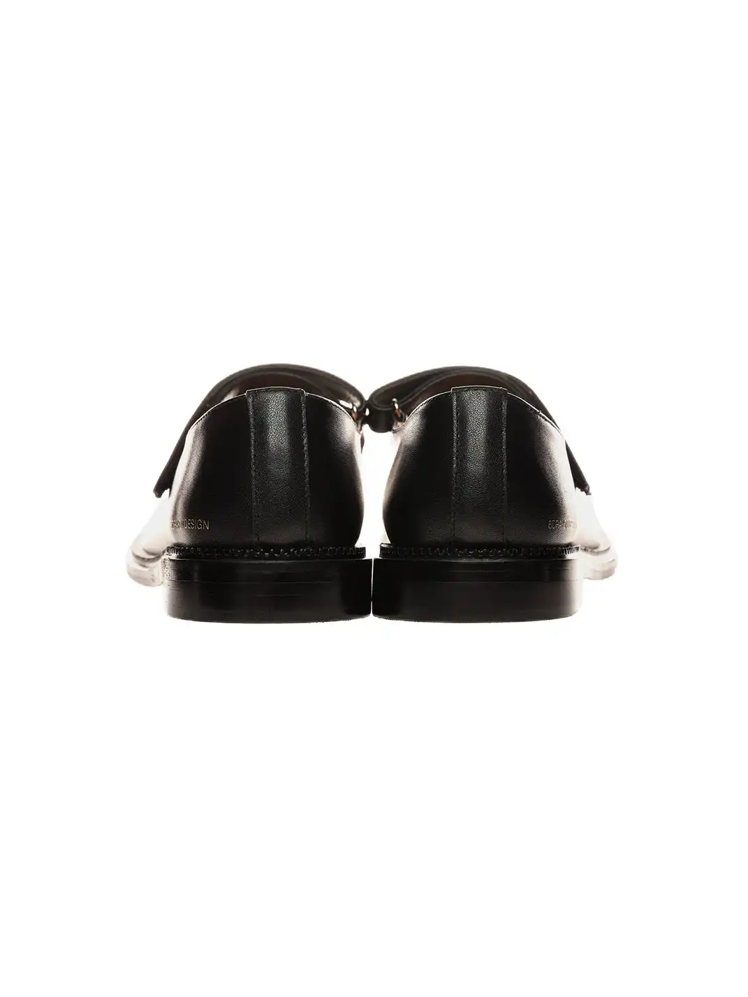6CRAYON | Classis Leather Strap Velcro Mary Janes-Black
