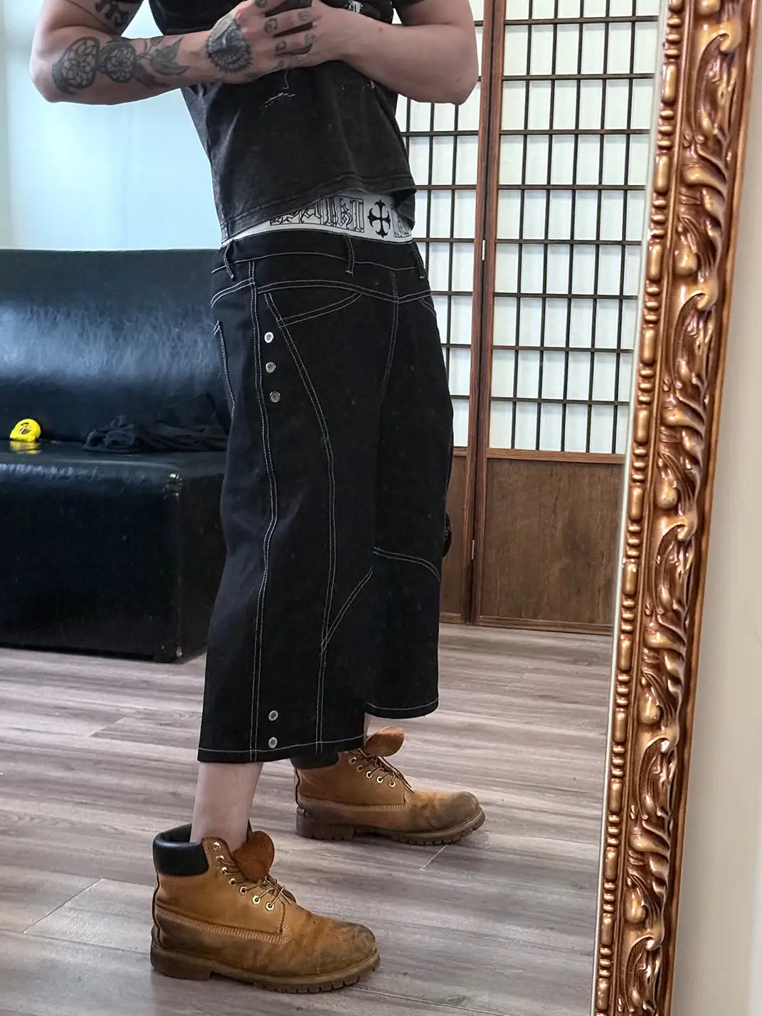 PAIKI | Logo Waist Baggy Shorts