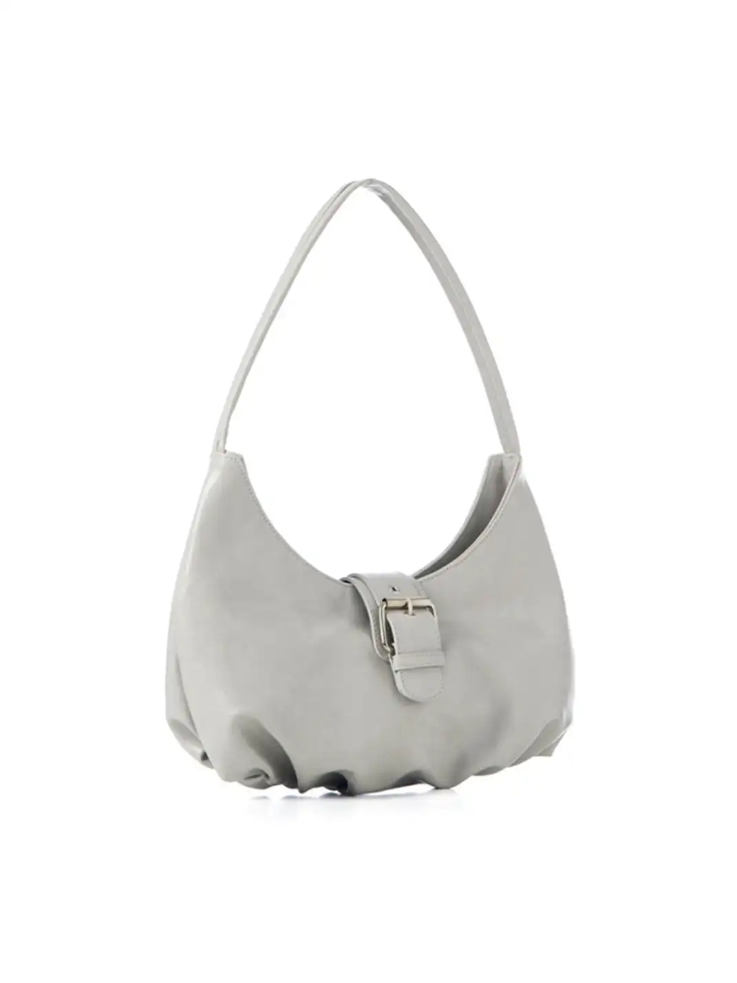SQUAREline | Wrinkled Leather Hobo Bag