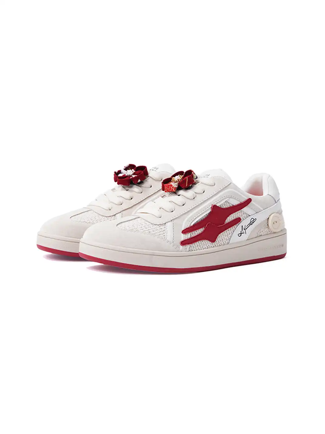 KILLWINNER丨Retro Training Sneaker-Beige&Red
