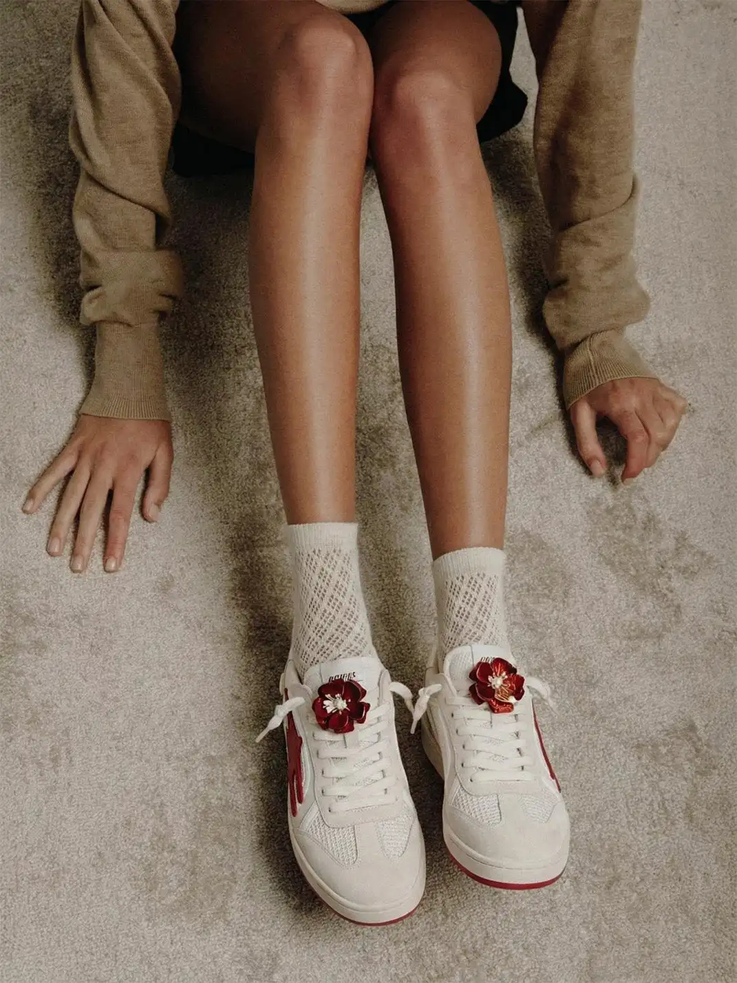 KILLWINNER丨Retro Training Sneaker-Beige&Red