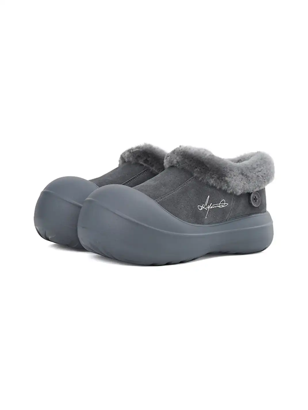 KILLWINNER丨Fur Lined Chunky Slip-On Snow Boots