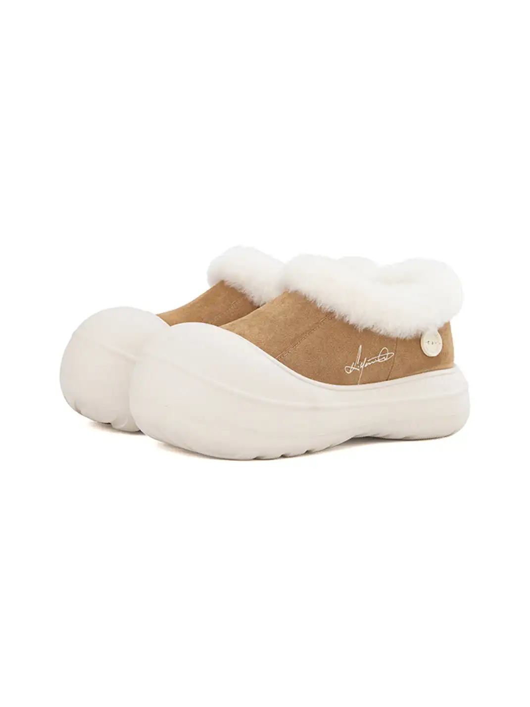 KILLWINNER丨Fur Lined Chunky Slip-On Snow Boots