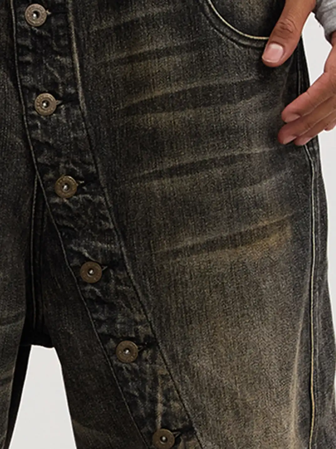 DND4DES | Asymmetrical Button Fly Curve Jeans