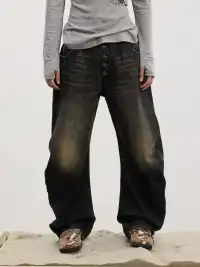 DND4DES | Button Fly Washed Curve Jeans