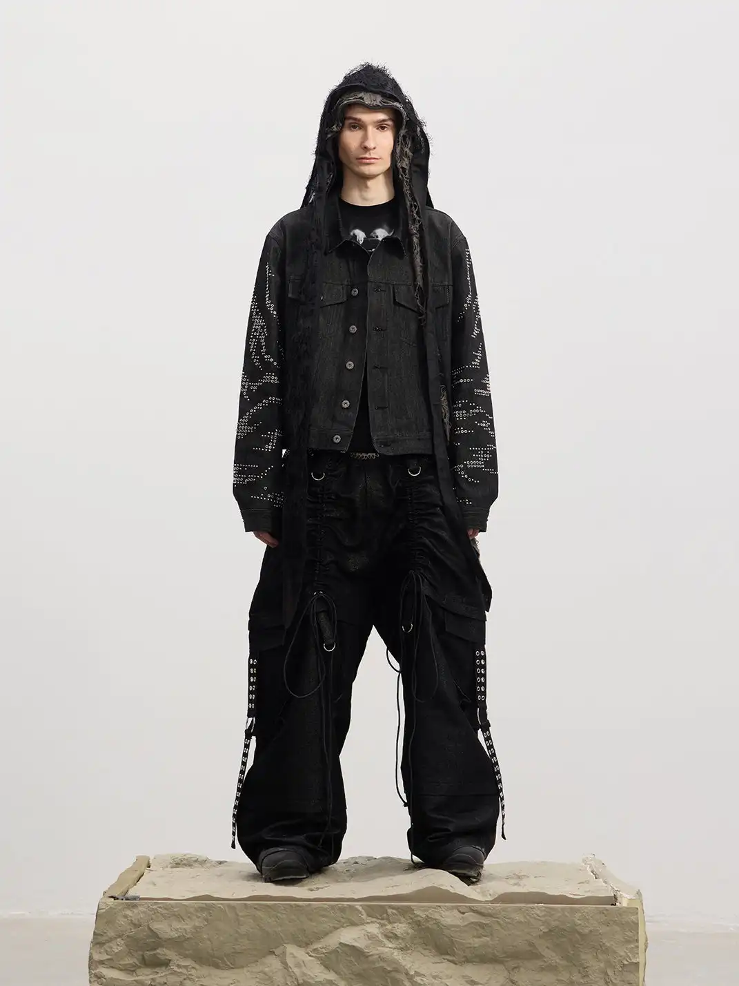 DND4DES | Wrinkled Draw String Utility Jeans