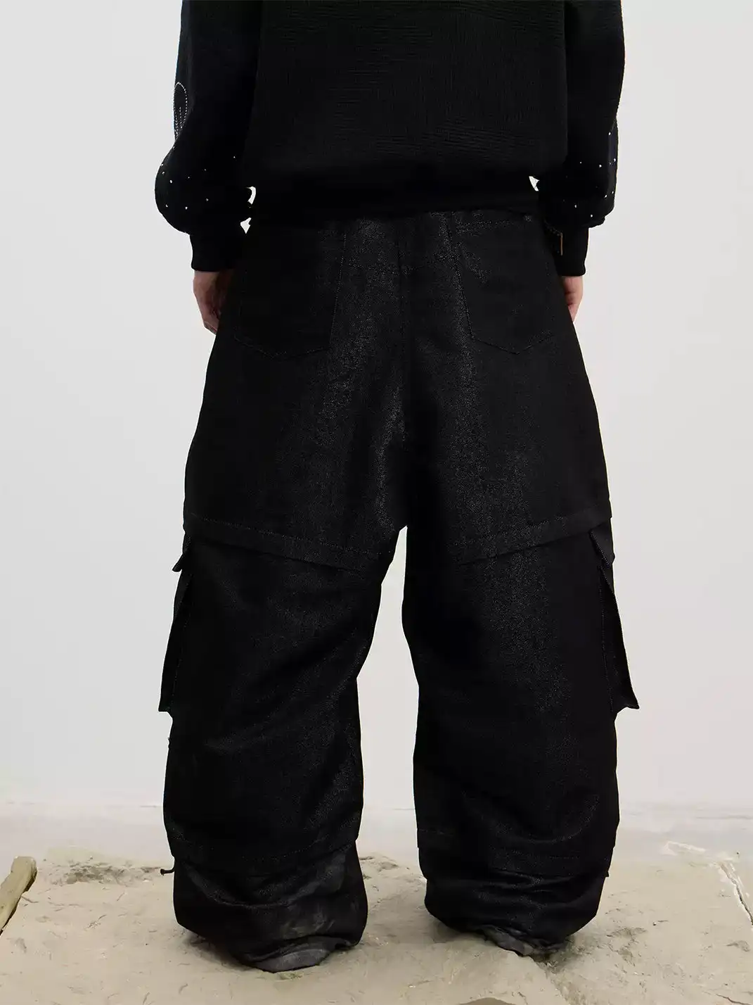 DND4DES | Wrinkled Draw String Utility Jeans